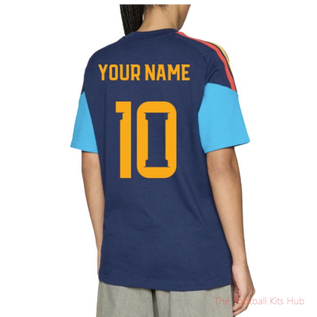 2026/27 Spain Training Tee (Night Indigo) (Your Name)