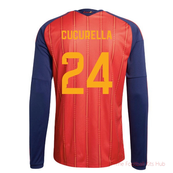 2026/27 Spain Long Sleeve Home Shirt (Cucurella 24)