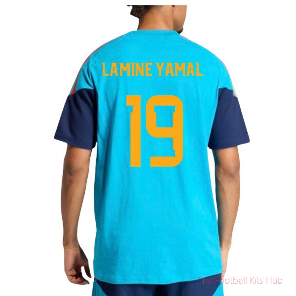 2026/27 Spain Training Tee (Bold Aqua) (Lamine Yamal 19)