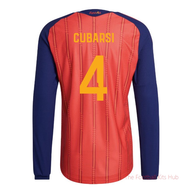 2026/27 Spain Authentic Long Sleeve Home Shirt (Cubarsi 4)