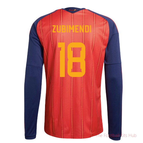 2026/27 Spain Long Sleeve Home Shirt (Zubimendi 18)
