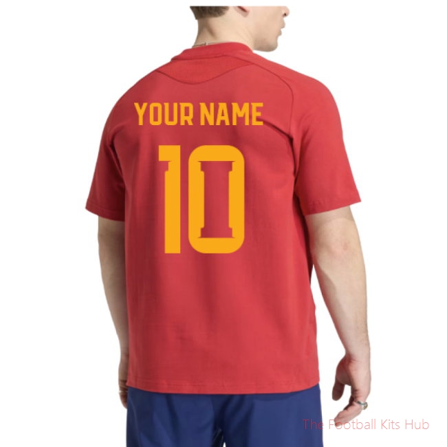 2026/27 Spain Tiro Travel Tee (Red) (Your Name)