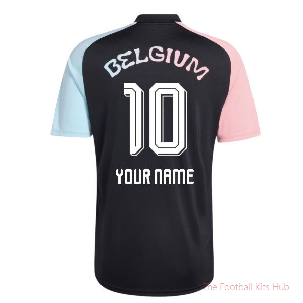 2026/27 Belgium Away Pre-Match Shirt (Black) (Your Name)
