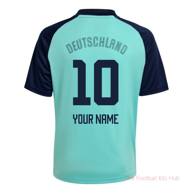 2026/27 Germany Away Pre-Match Shirt (Flash Aqua) - Kids (Your Name)