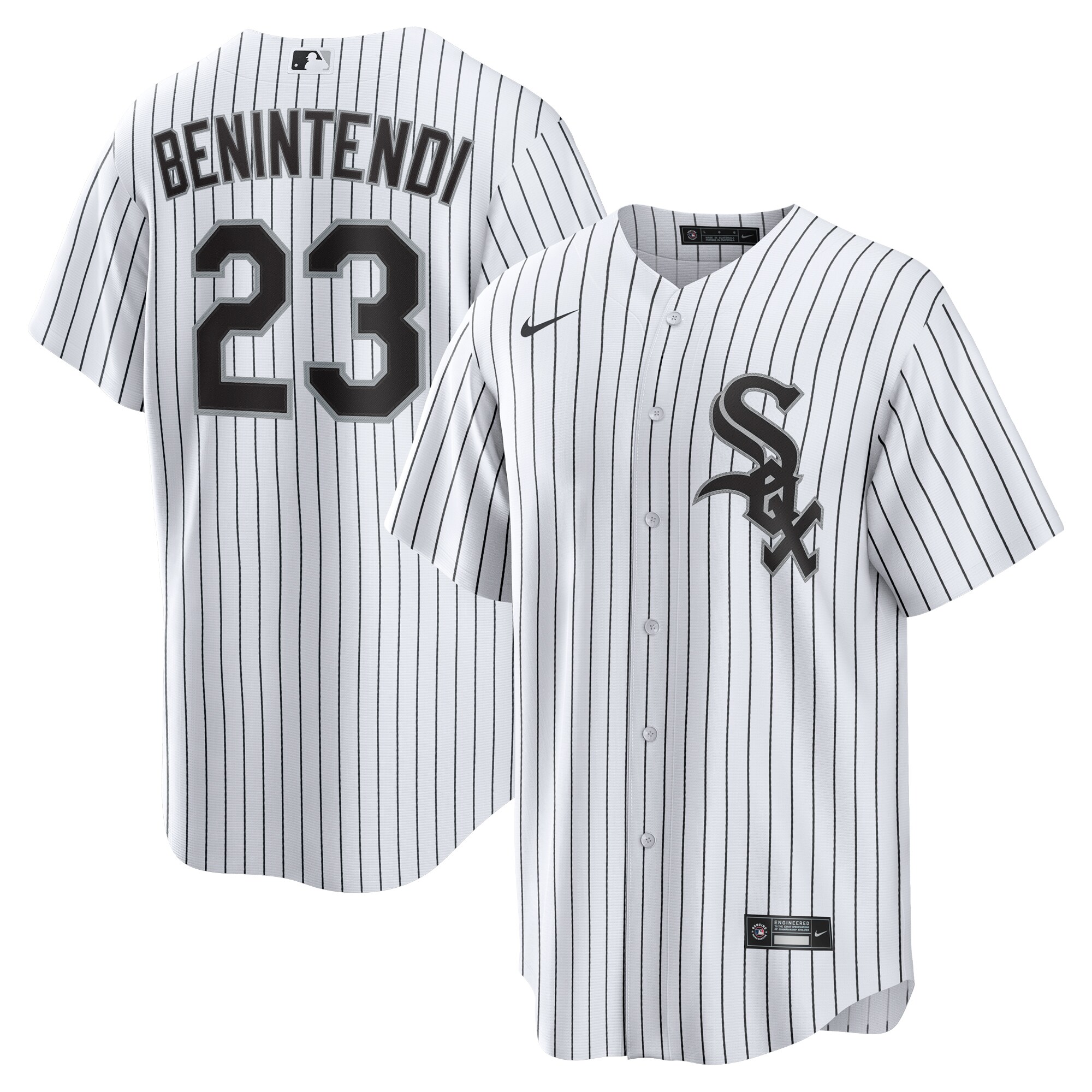 Andrew Benintendi Chicago White Sox Home Player Jersey - White/Black - angle 3