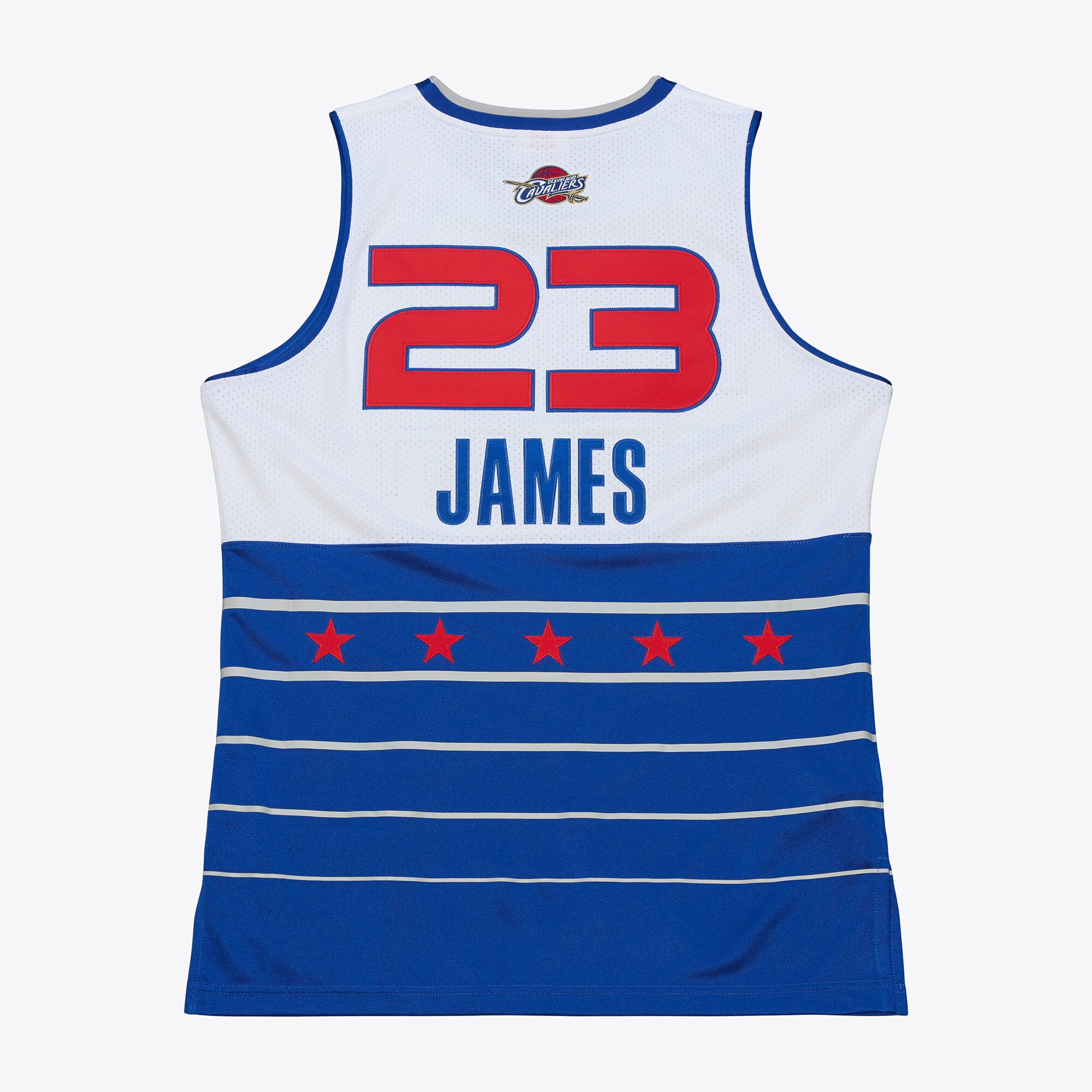 LeBron James #23 2006 NBA All-Star Game Jersey - White/Blue - angle 2