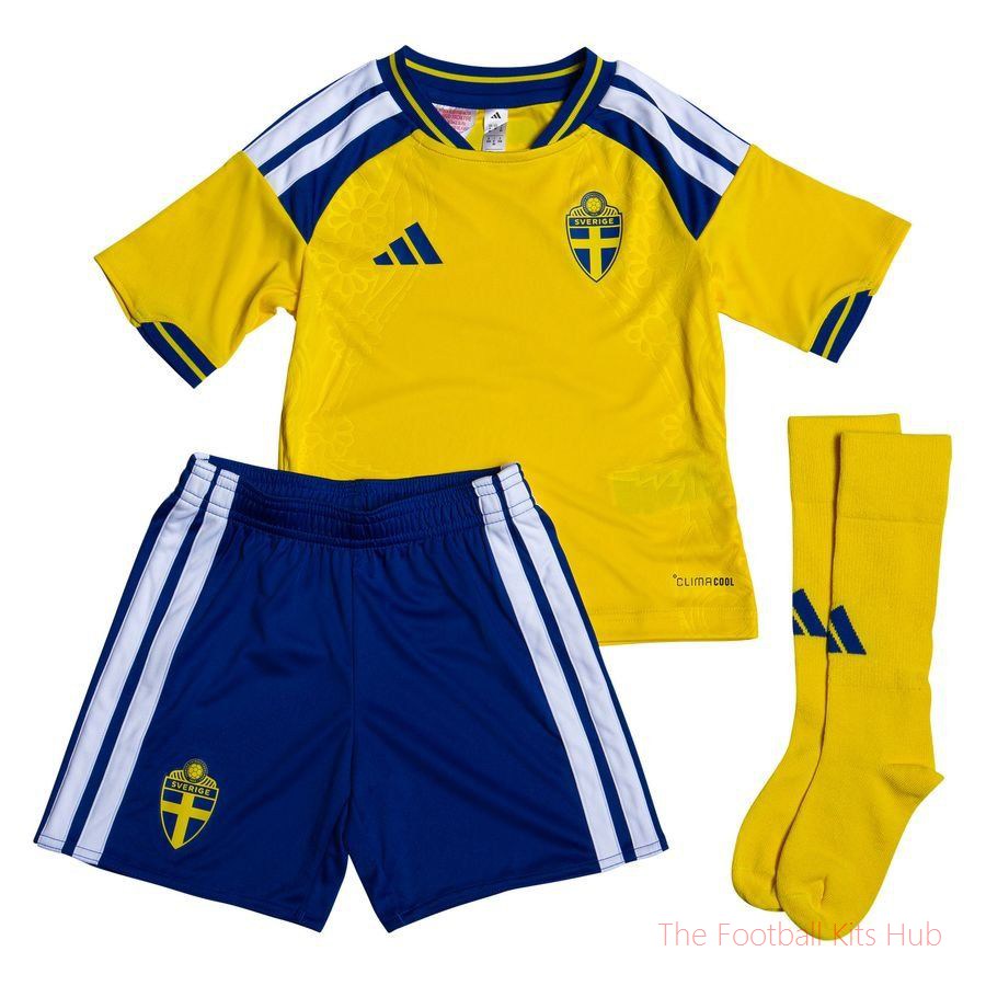 Sweden Home Shirt World Cup 2026 Mini-Kit Kids