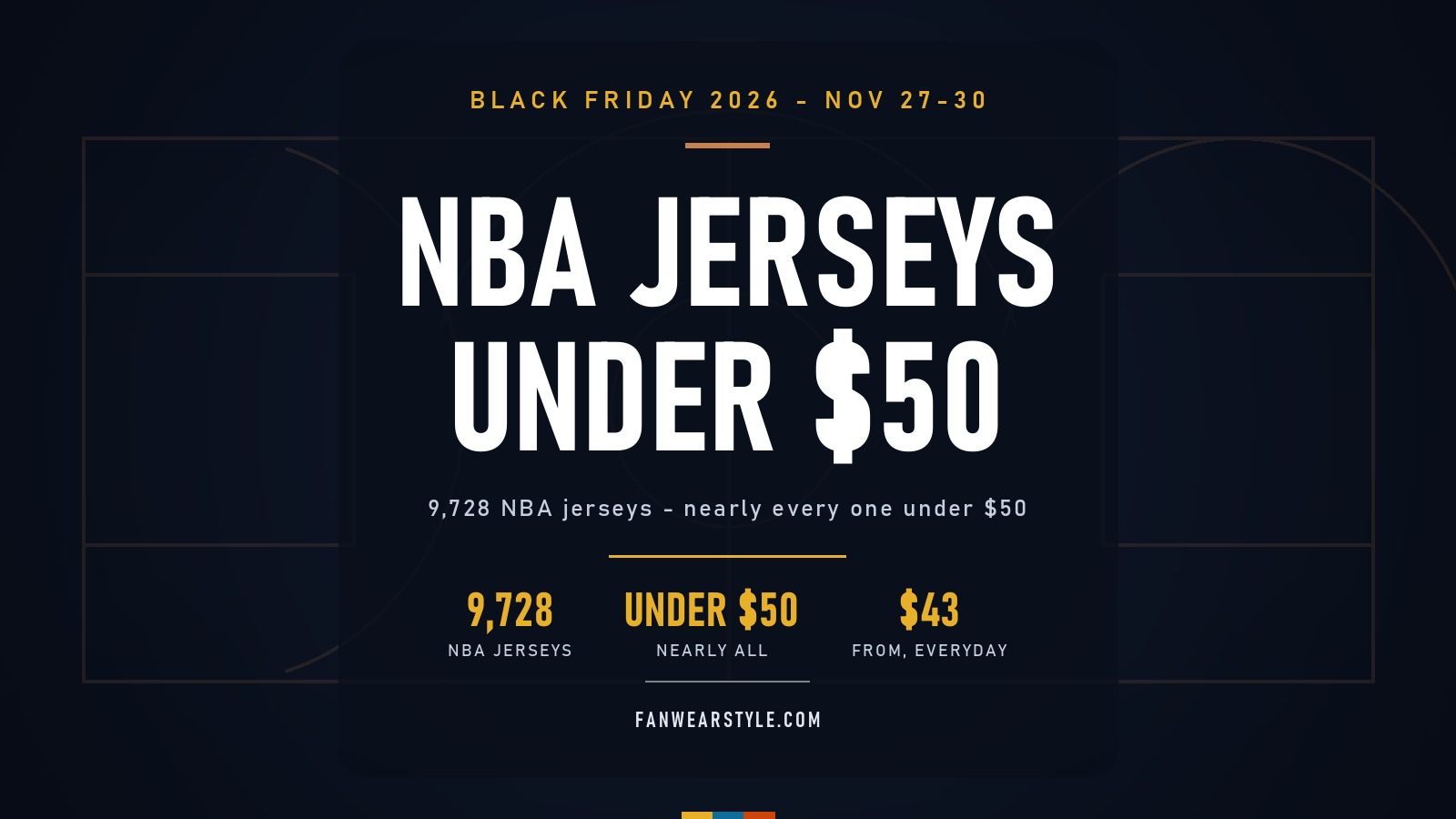 Black Friday 2026 NBA jersey deals under $50 at FanWearStyle