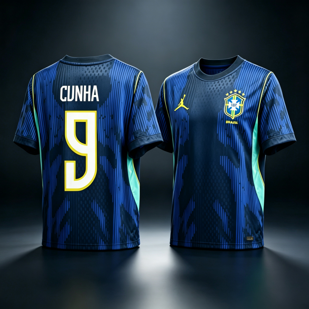 Brazil Matheus Cunha #9 Away Jersey 2026 World Cup Jersey