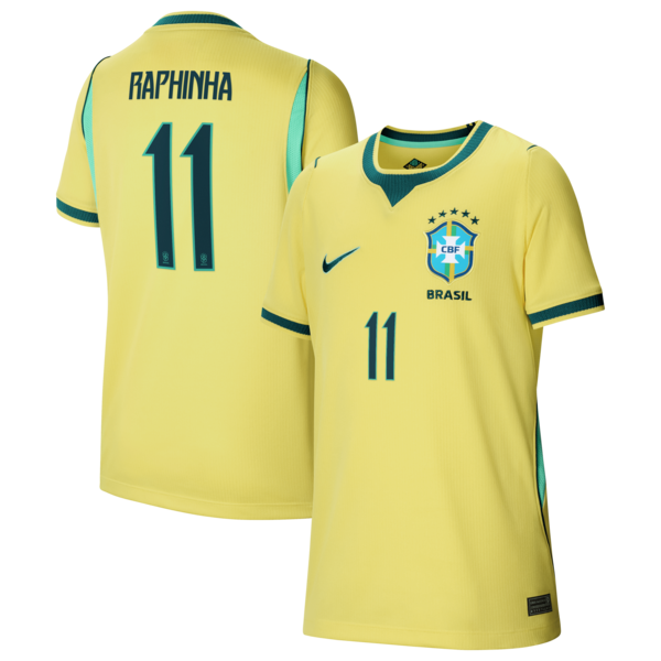 Raphinha Brazil National Team Youth 2026 Home Stadium Replica Jersey - Yellow