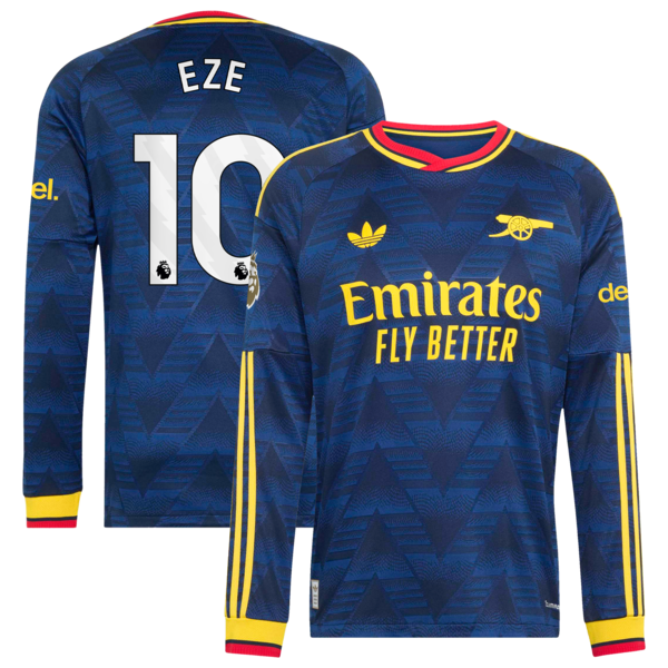 Eberechi Eze Arsenal 2026/27 Away On-Field Authentic Long Sleeve Jersey - Navy