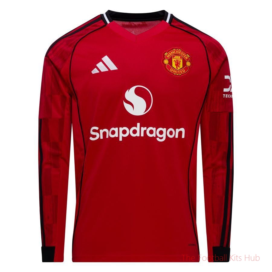 Manchester United Home Shirt 2025/26 Long Sleeves