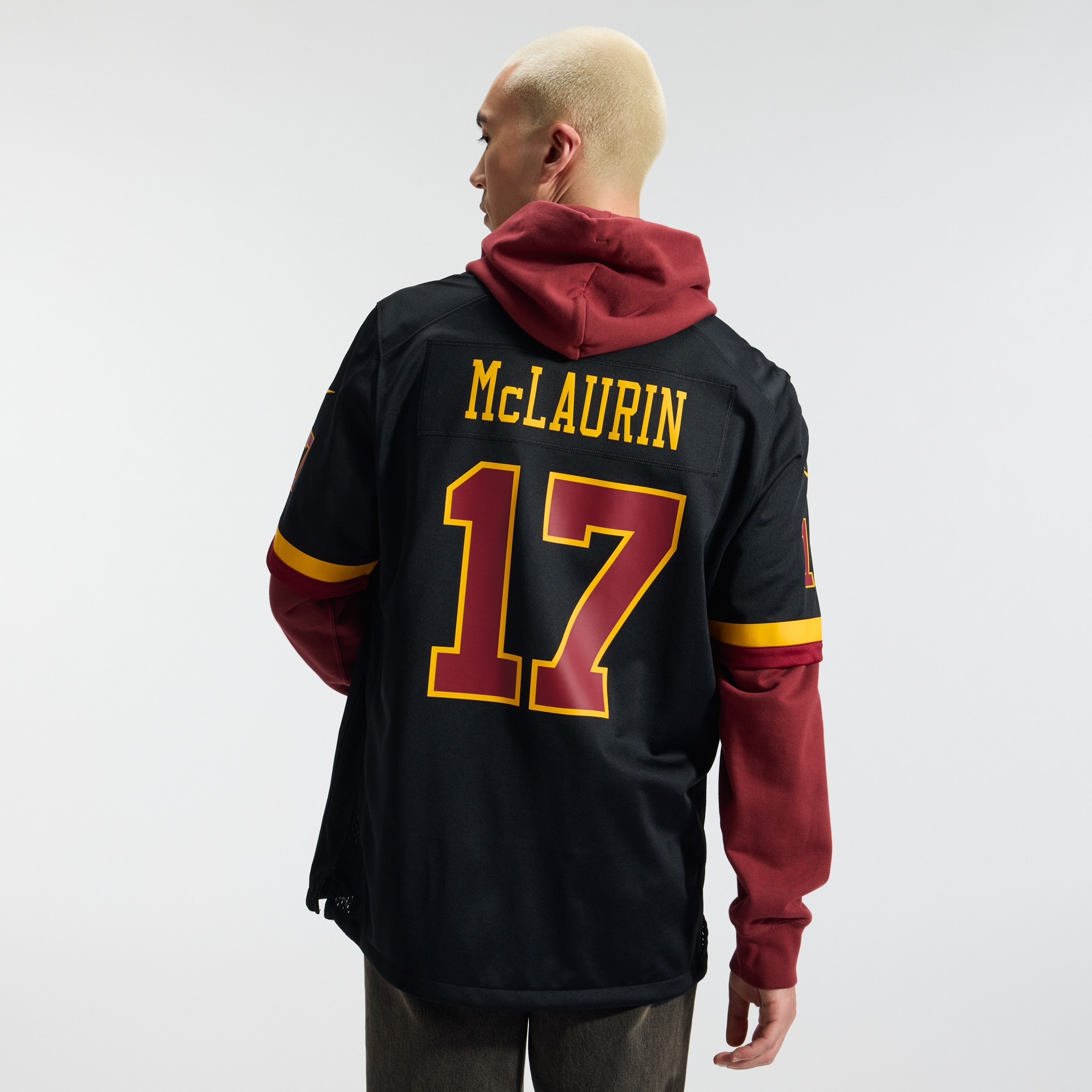 Hail Raiser Terry McLaurin Washington Commanders Alternate Game Jersey - Black - angle 5