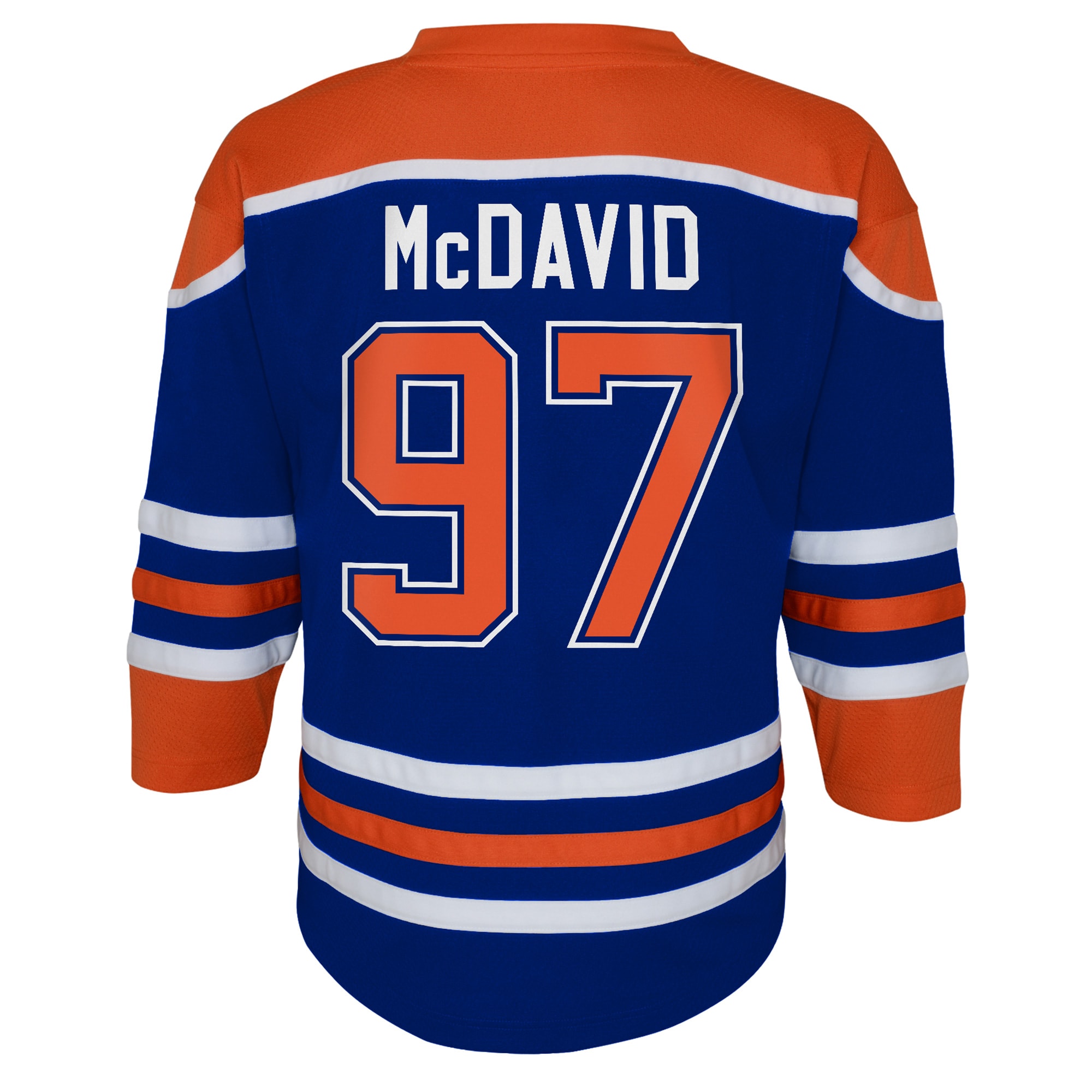 Connor McDavid #97 Edmonton Oilers Youth Home Replica Player Jersey - Royal - angle 3
