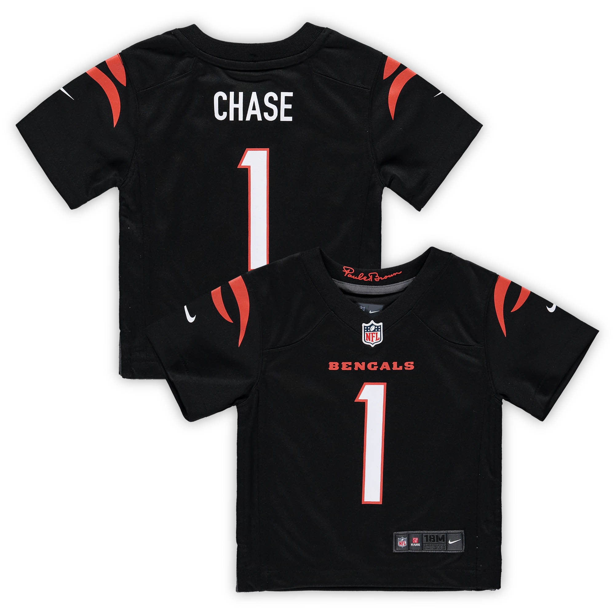 Ja'Marr Chase #1 Cincinnati Bengals NFL Jersey - Black | FanWearStyle