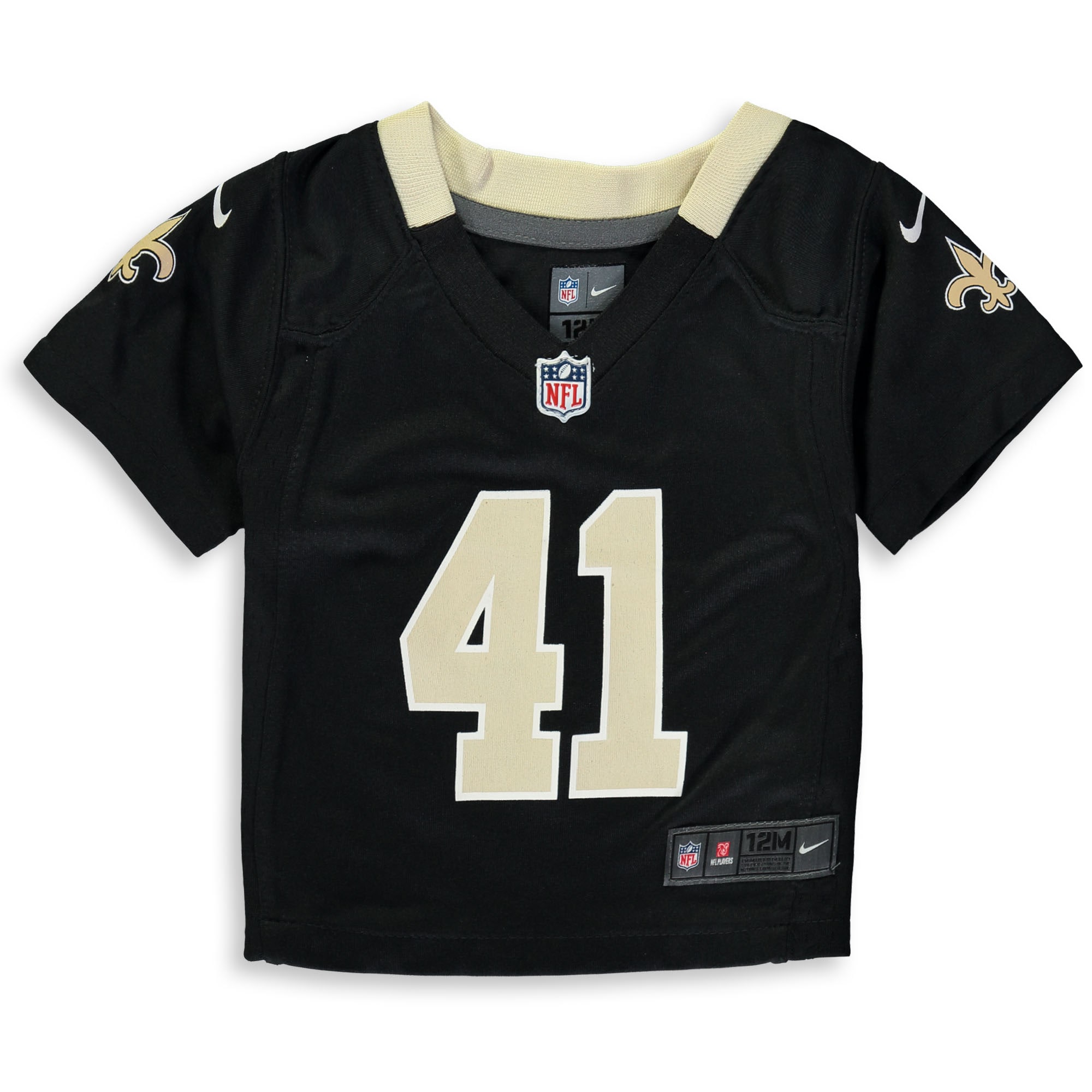 Alvin Kamara New Orleans Saints Infant Team Player Game Jersey - Black - angle 4
