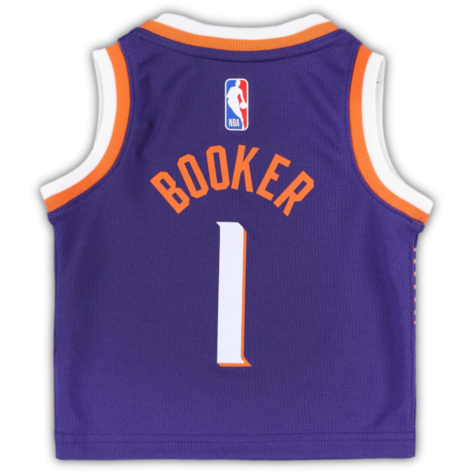 Devin Booker #1 Phoenix Suns Infant Swingman Player Jersey - Icon Edition - Purple - angle 5