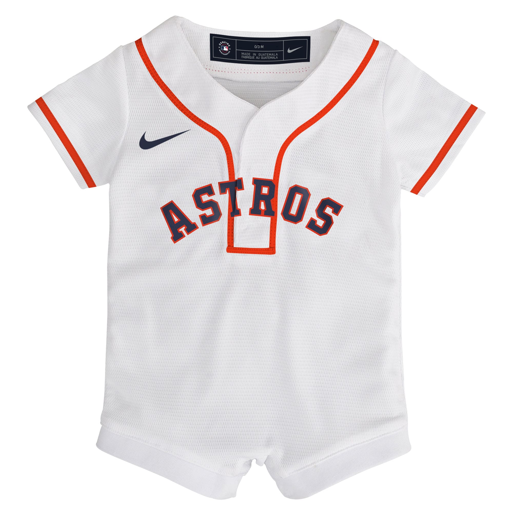 Houston Astros Infant Home Replica Romper Jersey - White - angle 4