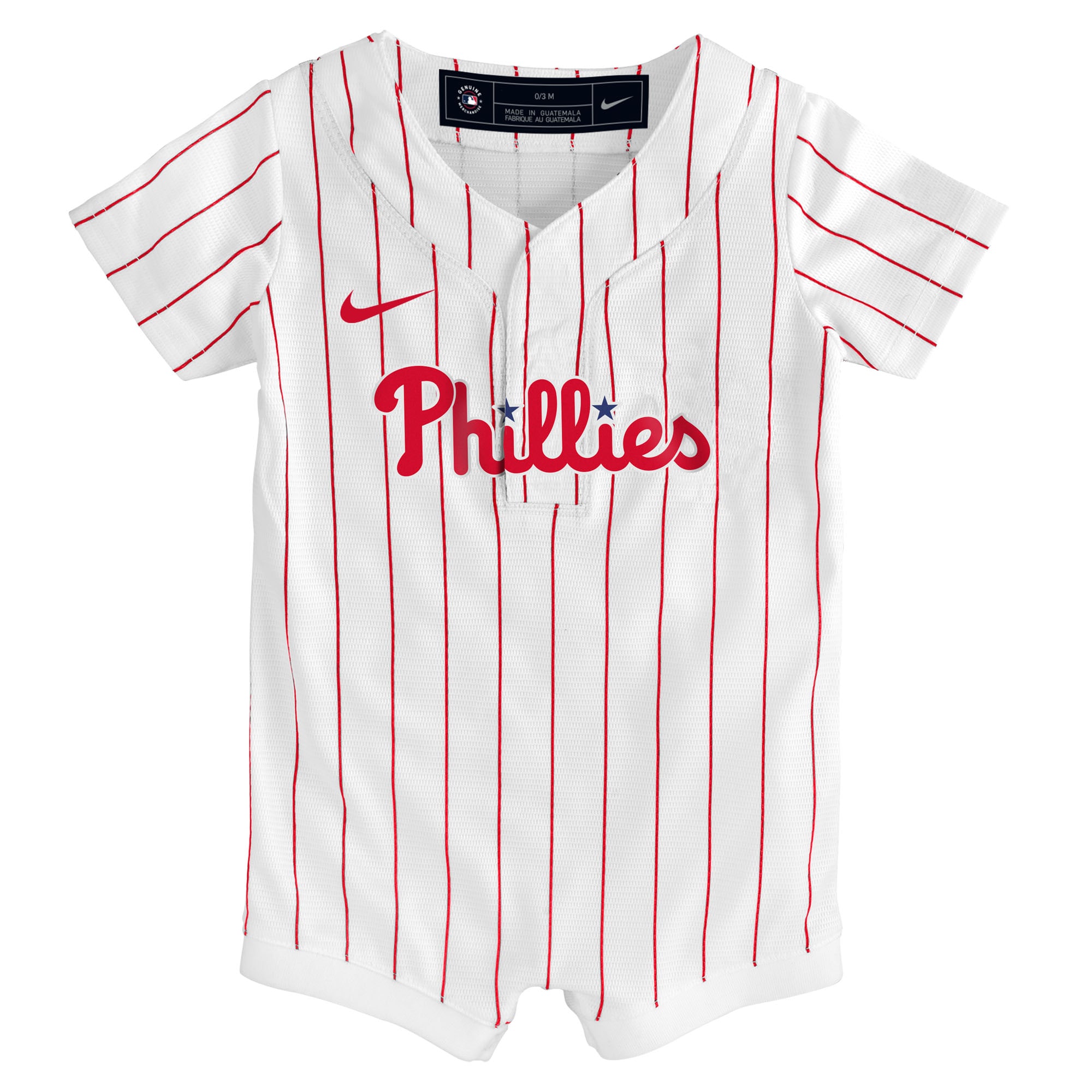 Philadelphia Phillies Newborn Home Replica Romper Jersey - White - angle 4
