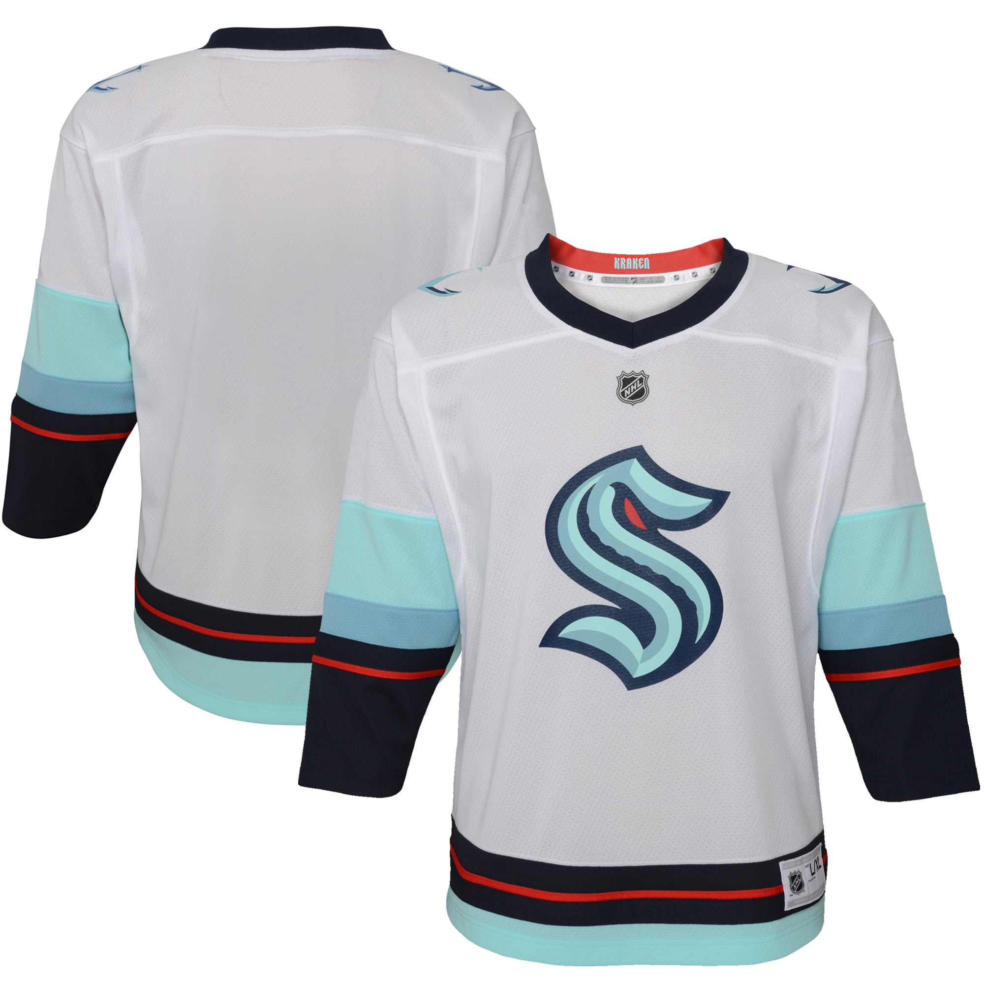 Seattle Kraken Away NHL Jersey - White | FanWearStyle