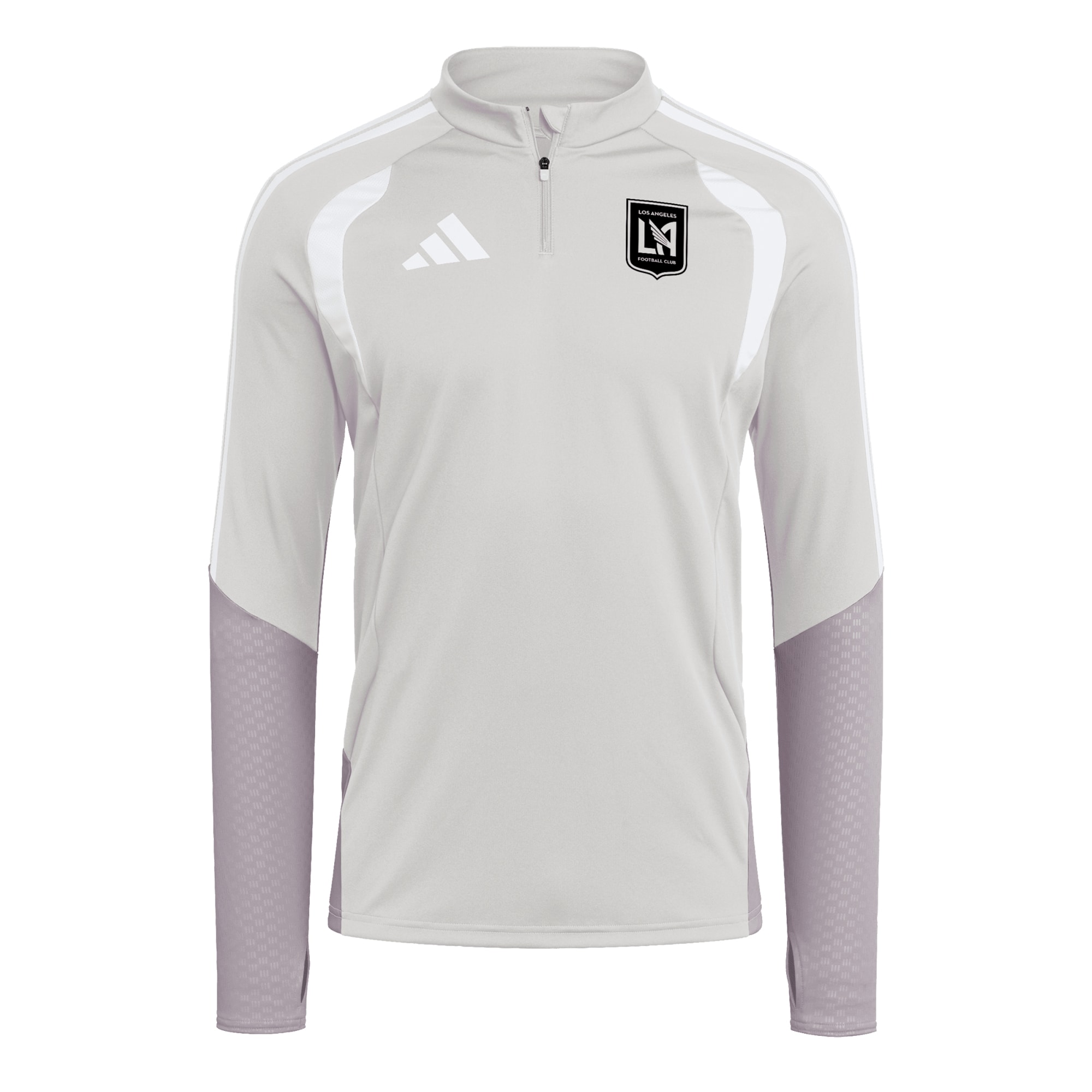 LAFC 2026 Tiro Competition Quarter-Zip Training Jersey Top - Silver - angle 4