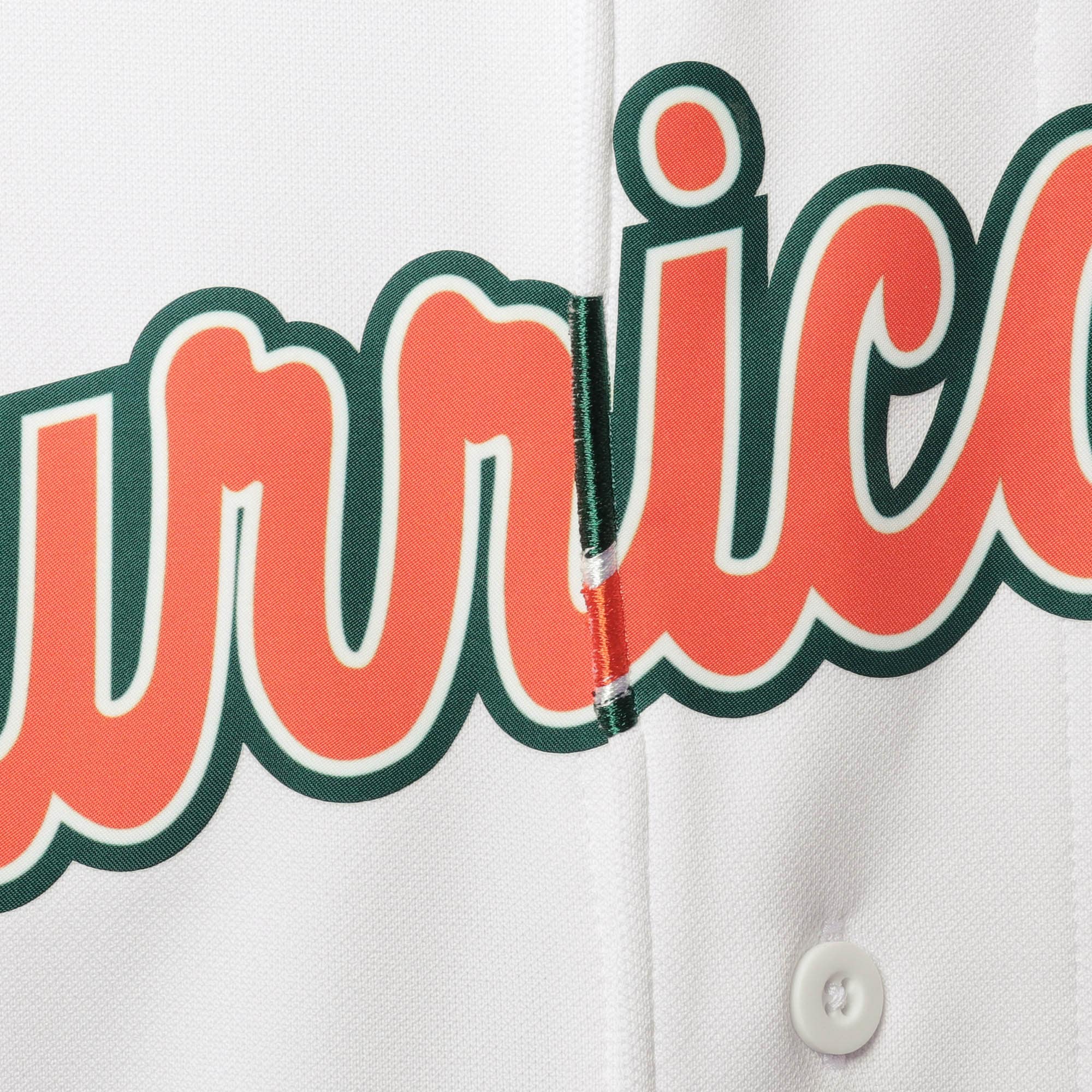 Miami Hurricanes Replica Baseball Jersey - White - angle 6