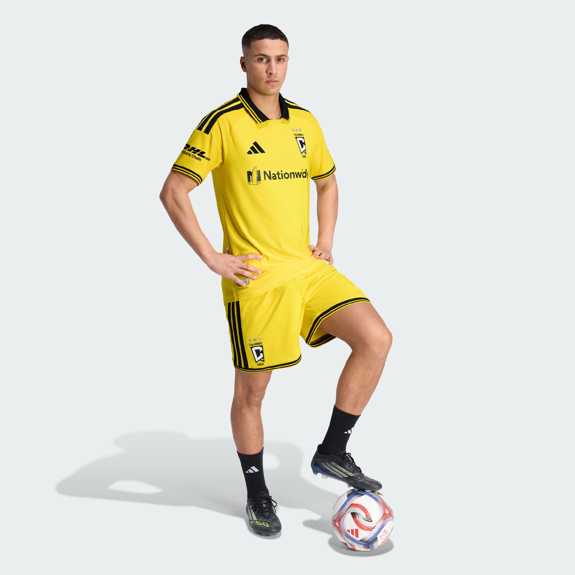 Columbus Crew 2026 The Crafted for Excellence Kit On-Field Patch Jersey - Yellow - angle 6