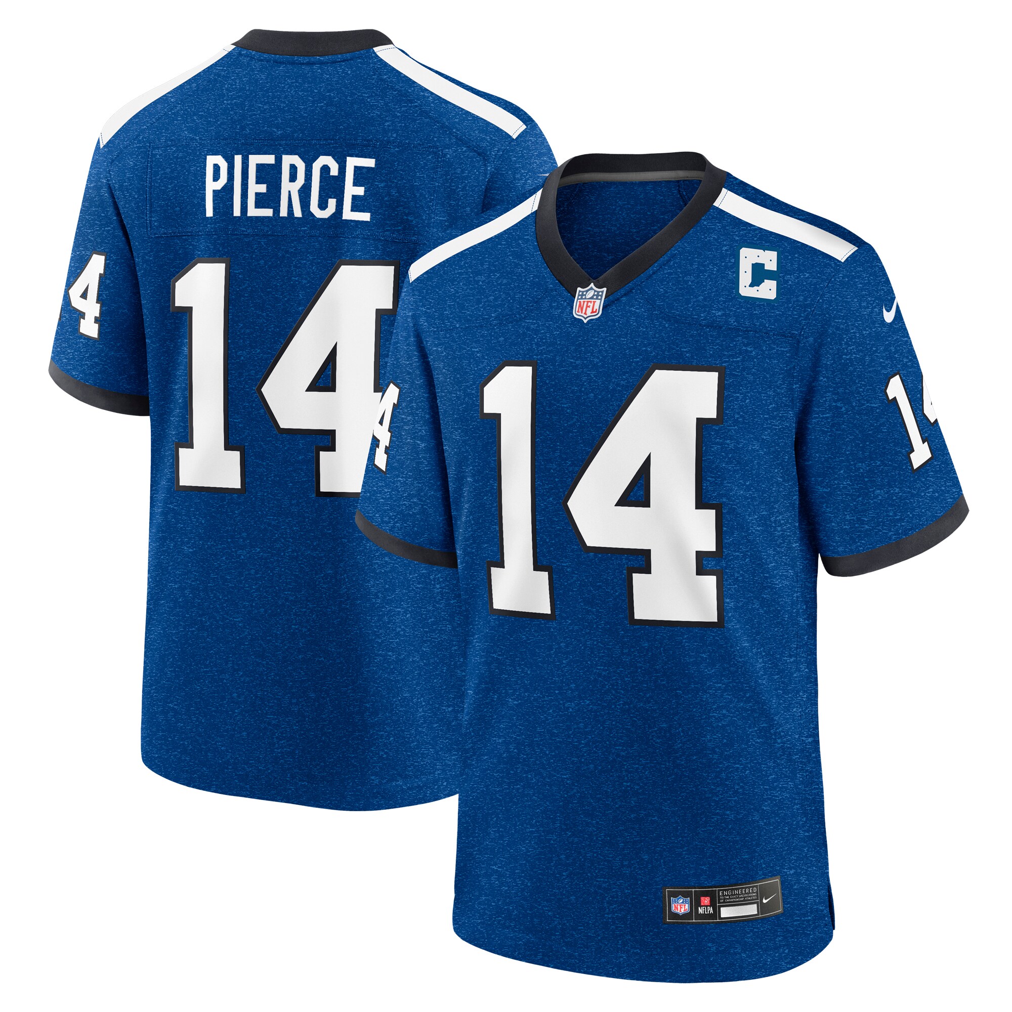 Alec Pierce Indianapolis Colts Alternate Game Jersey - Blue - angle 2