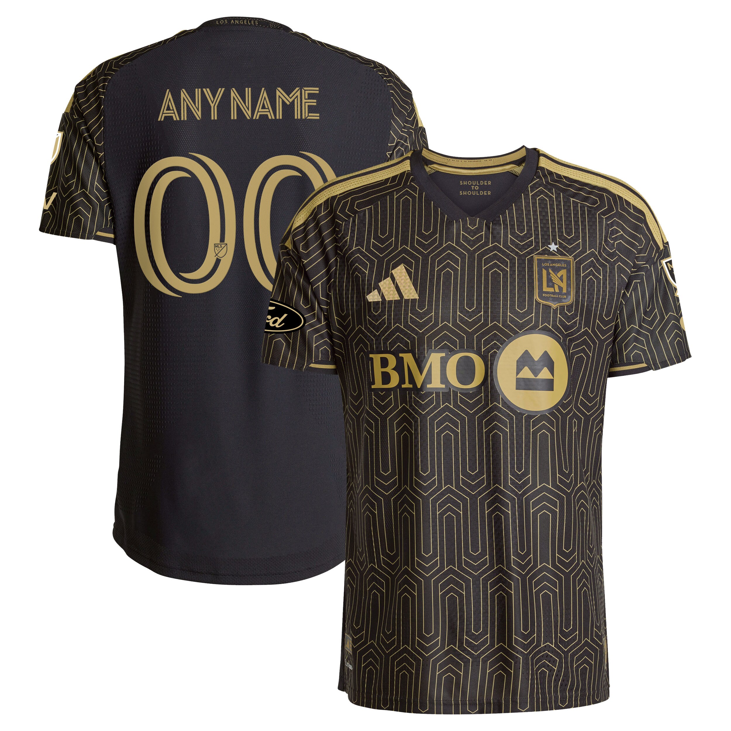 LAFC 2026 Primary Kit On-Field Patch Custom Jersey - Black - angle 3