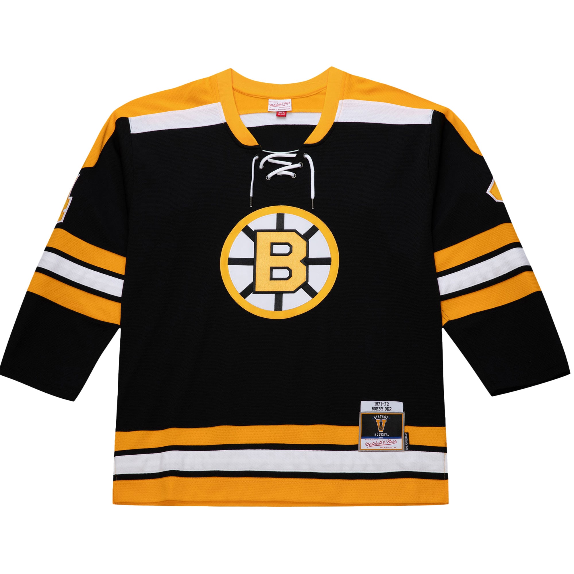 Bobby Orr Boston Bruins 1971-72 Power Play Jersey - Black - angle 3