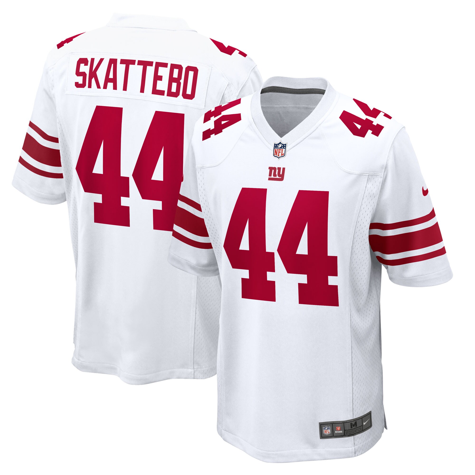 Cam Skattebo New York Giants Game Jersey - White - angle 2