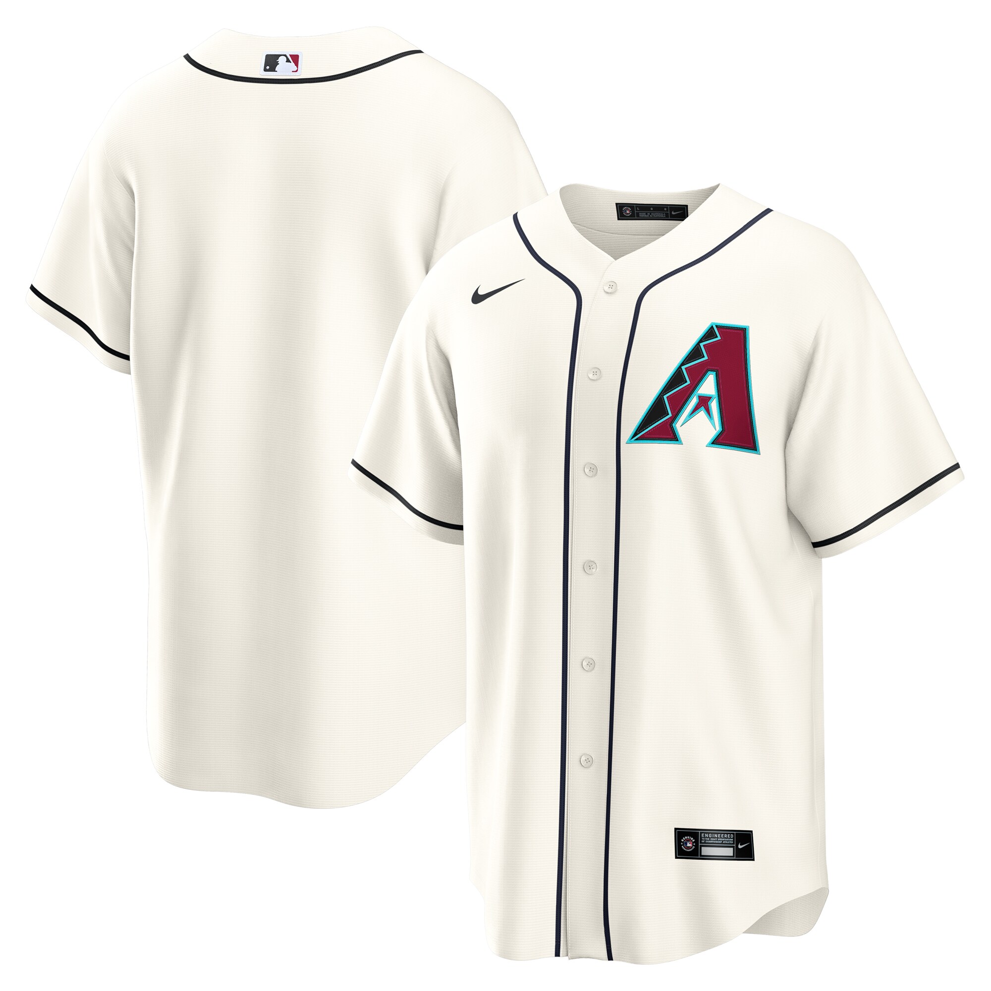 Arizona Diamondbacks Home Replica Jersey - Cream - angle 3