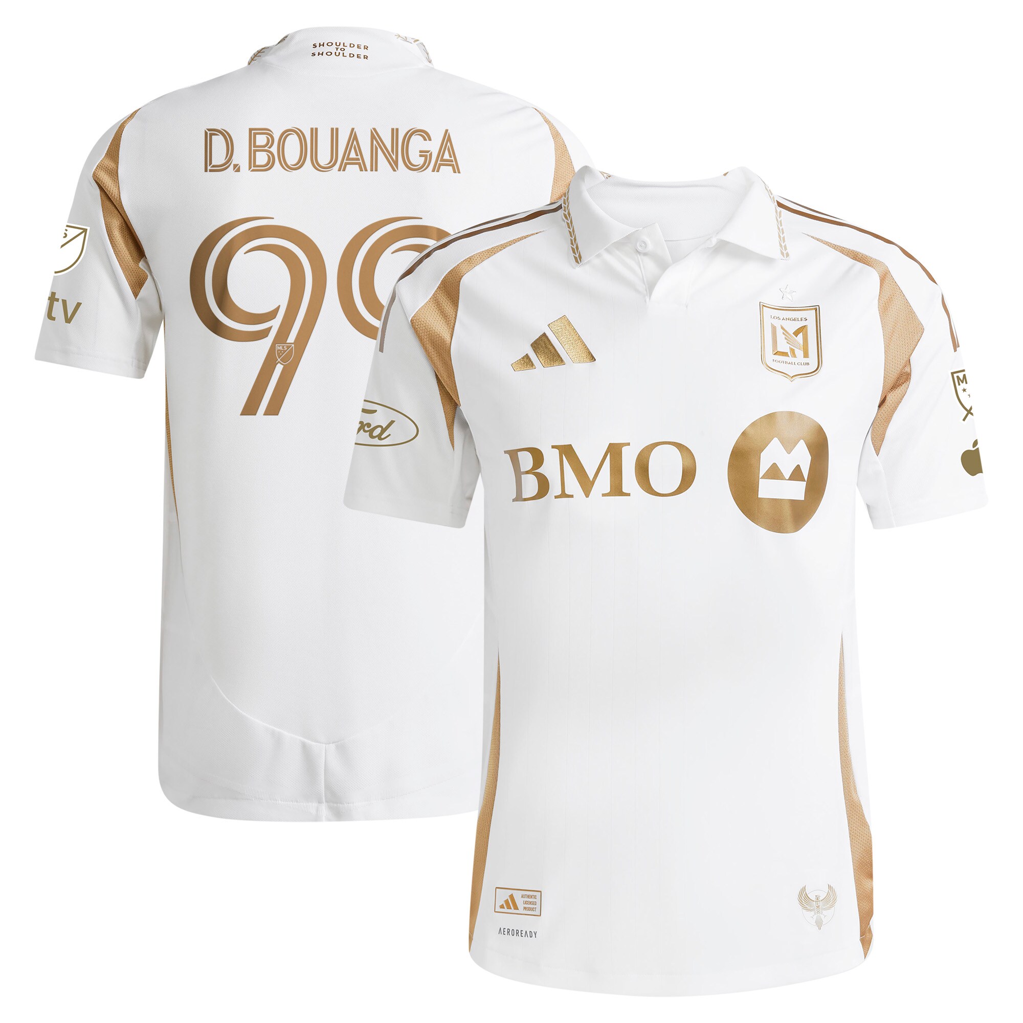 Denis Bouanga LAFC 2025 Secondary Player Jersey - White - angle 2