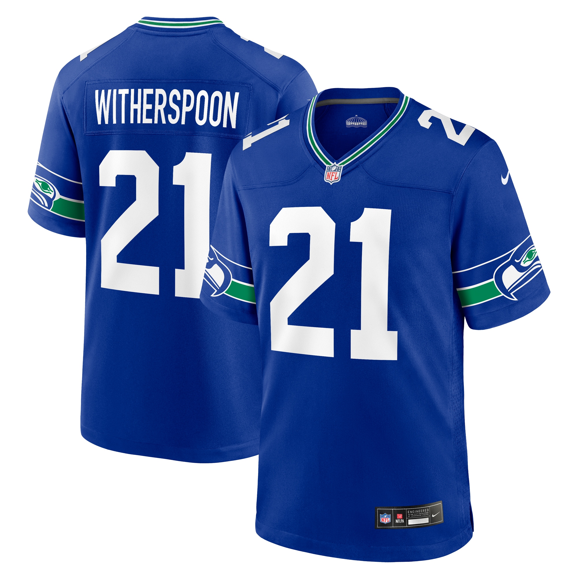Youth Devon Witherspoon Seattle Seahawks Throwback Player Game Jersey - Royal | FanWearStyle