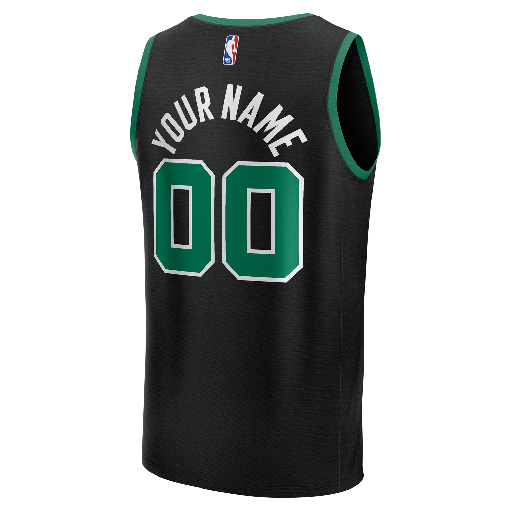 Boston Celtics Fast Break Custom Jersey - Statement Edition - Black - angle 4