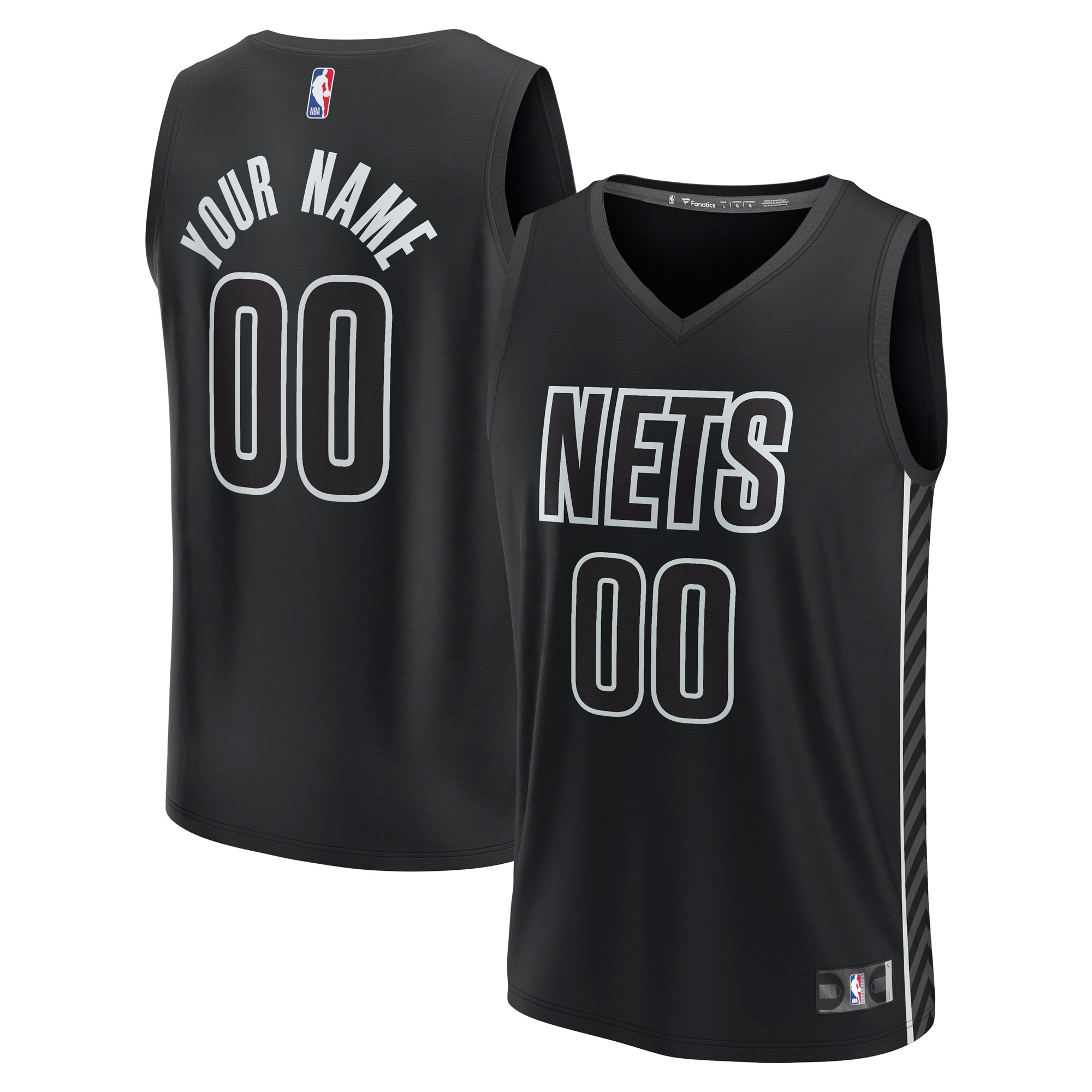 Women's Brooklyn Nets Custom Fast Break Jersey - Statement Edition - Black | FanWearStyle