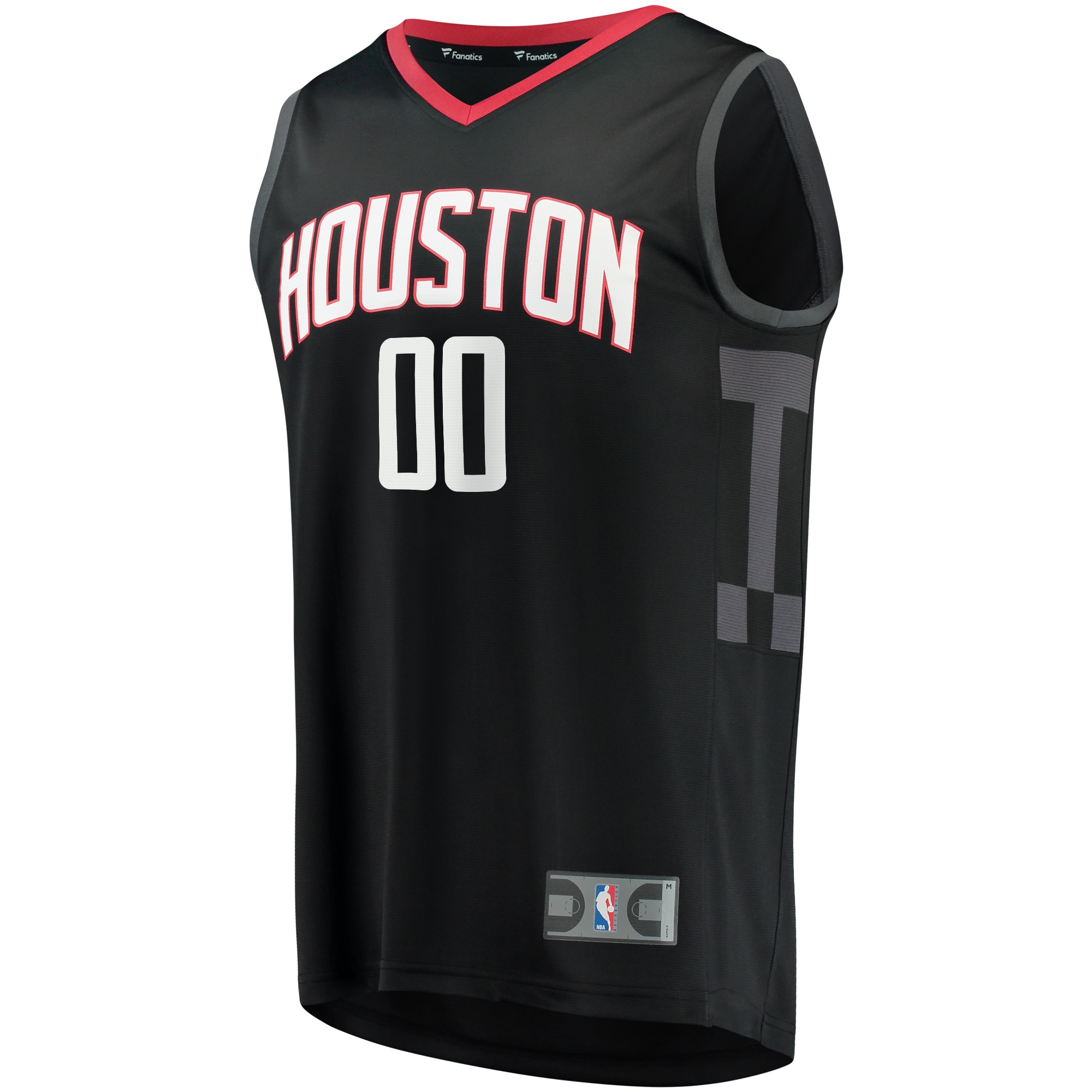 Houston Rockets Fast Break Replica Custom Jersey - Statement Edition - Black - angle 2