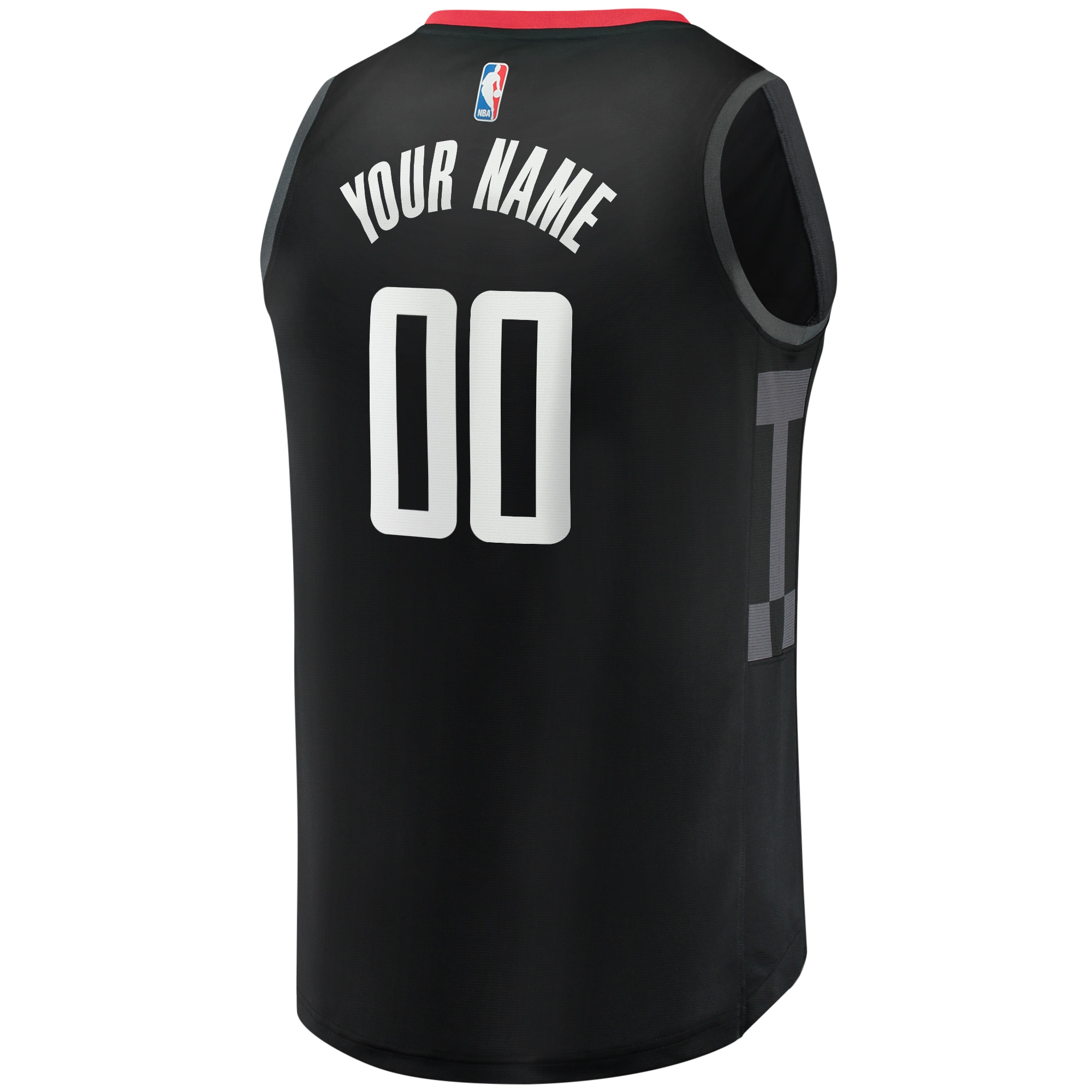 Houston Rockets Fast Break Replica Custom Jersey - Statement Edition - Black - angle 3