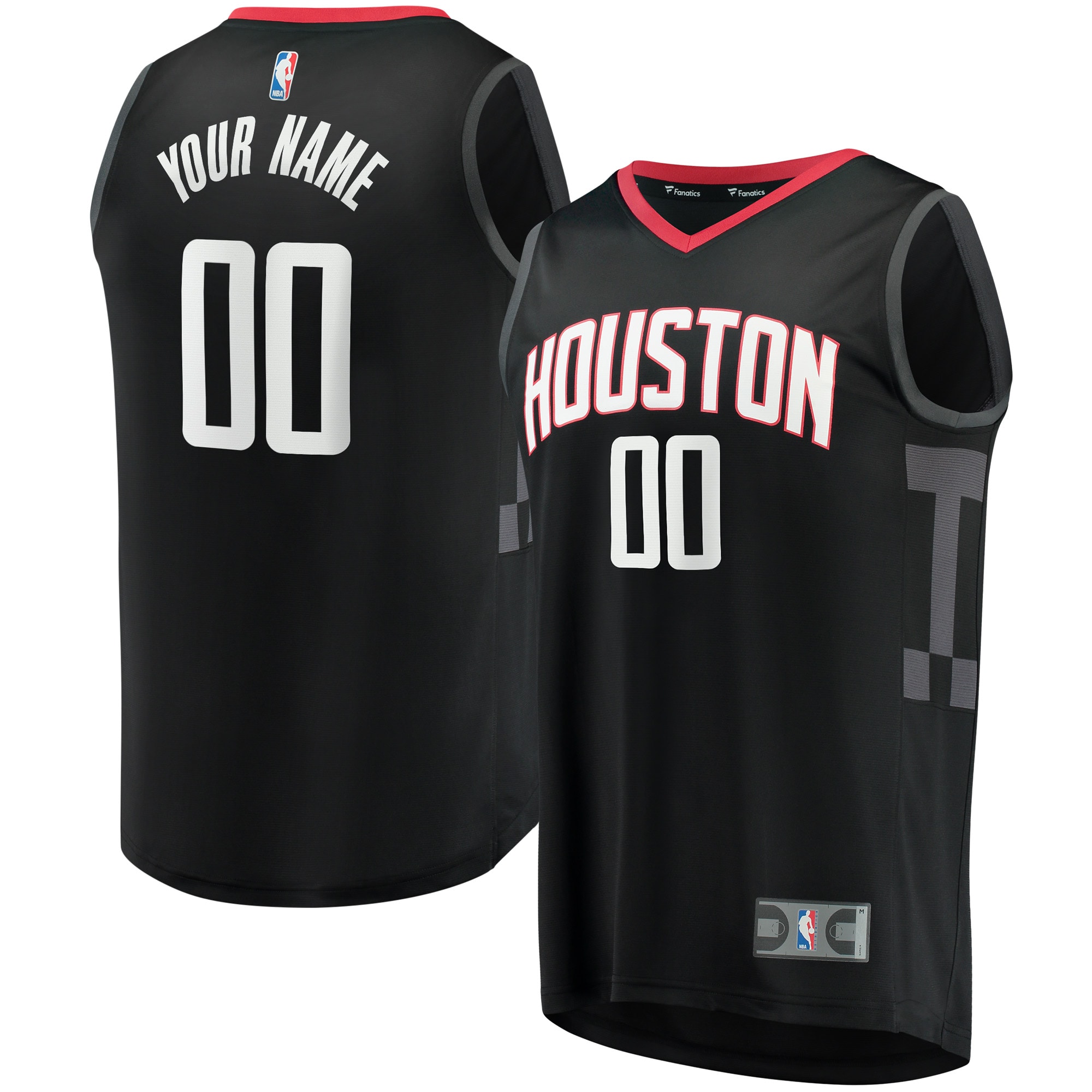 Houston Rockets NBA Jersey - Black | FanWearStyle