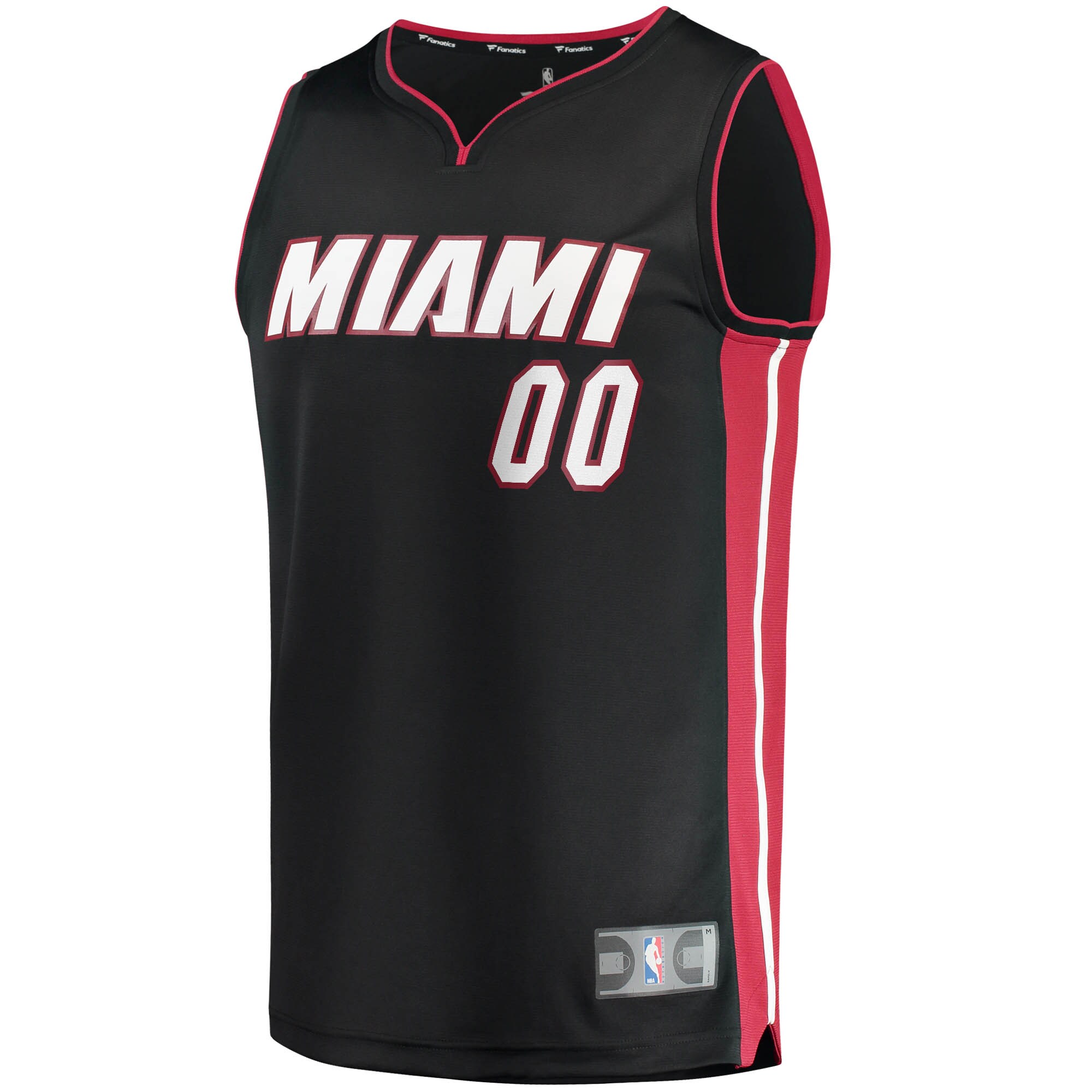 Miami Heat Fast Break Custom Replica Jersey Black - Icon Edition - angle 2