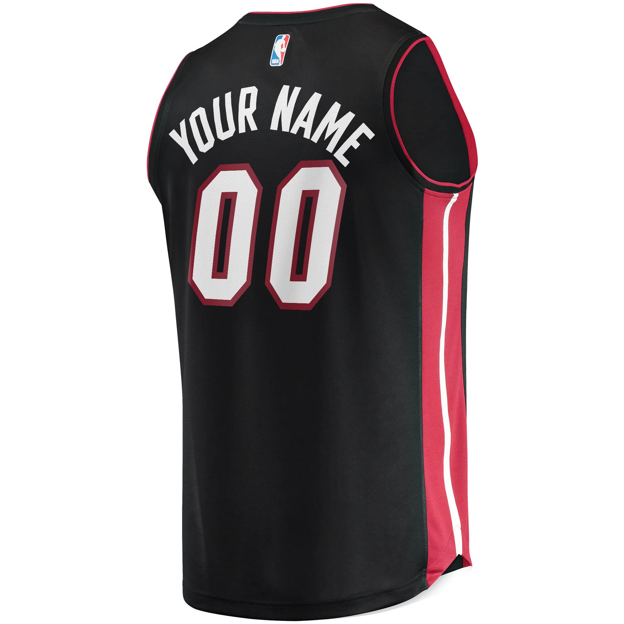 Miami Heat Fast Break Custom Replica Jersey Black - Icon Edition - angle 3