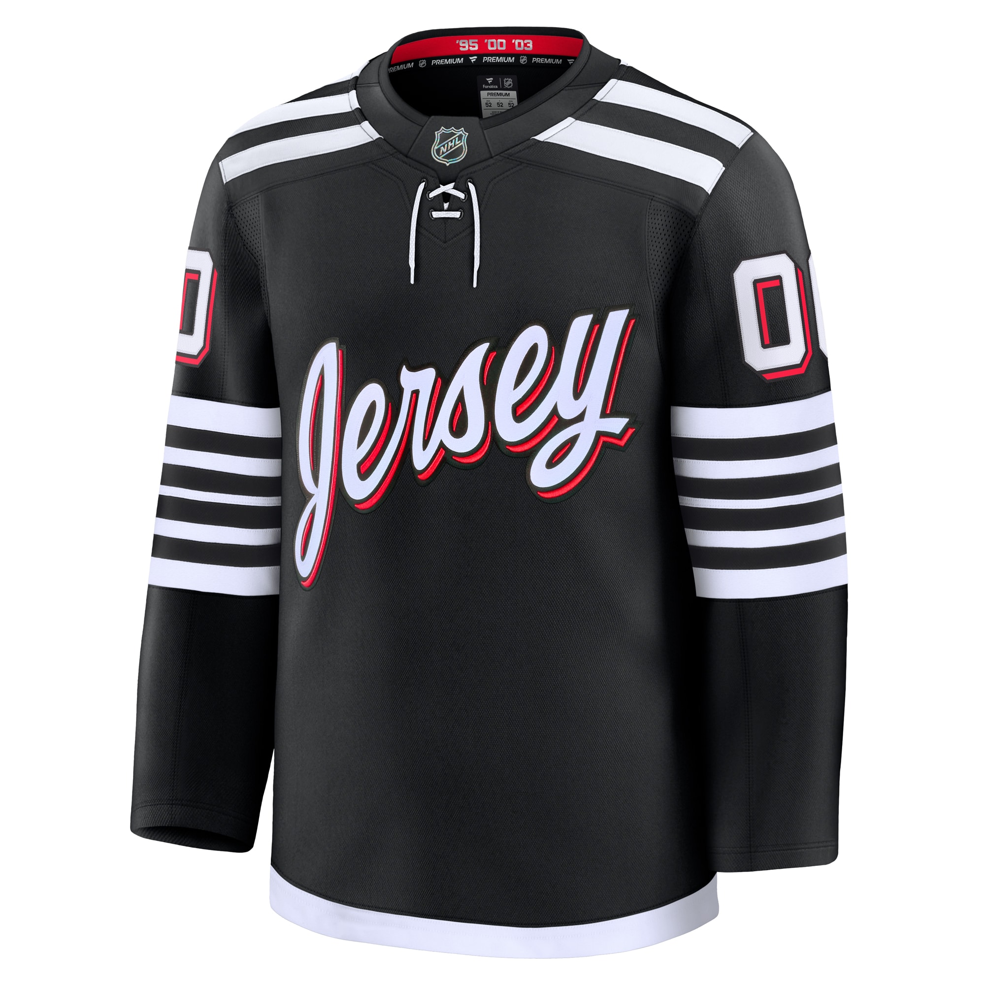 New Jersey Devils Alternate Premium Custom Jersey - Black - angle 3
