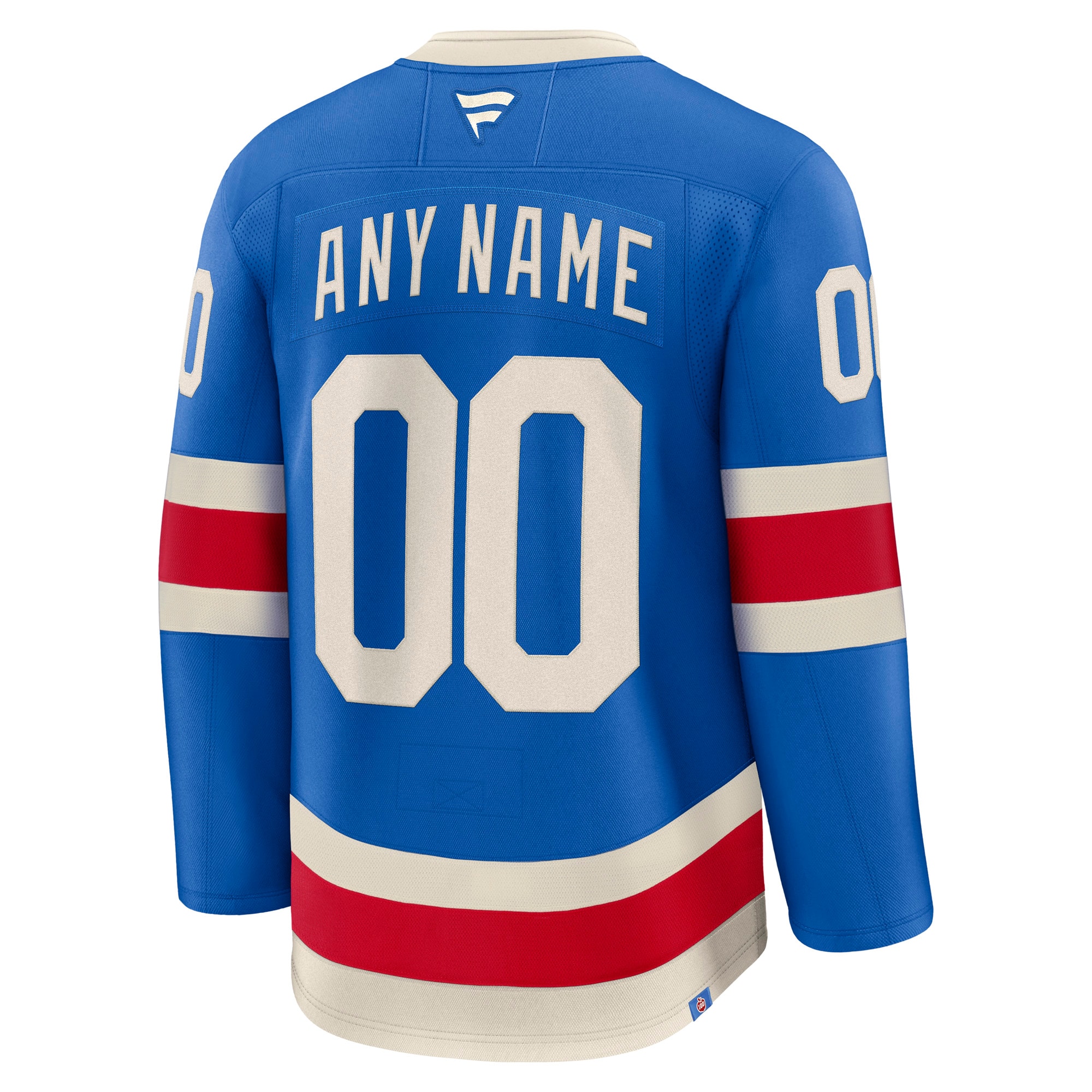 New York Rangers Centennial Premium Custom Jersey - Blue - angle 3