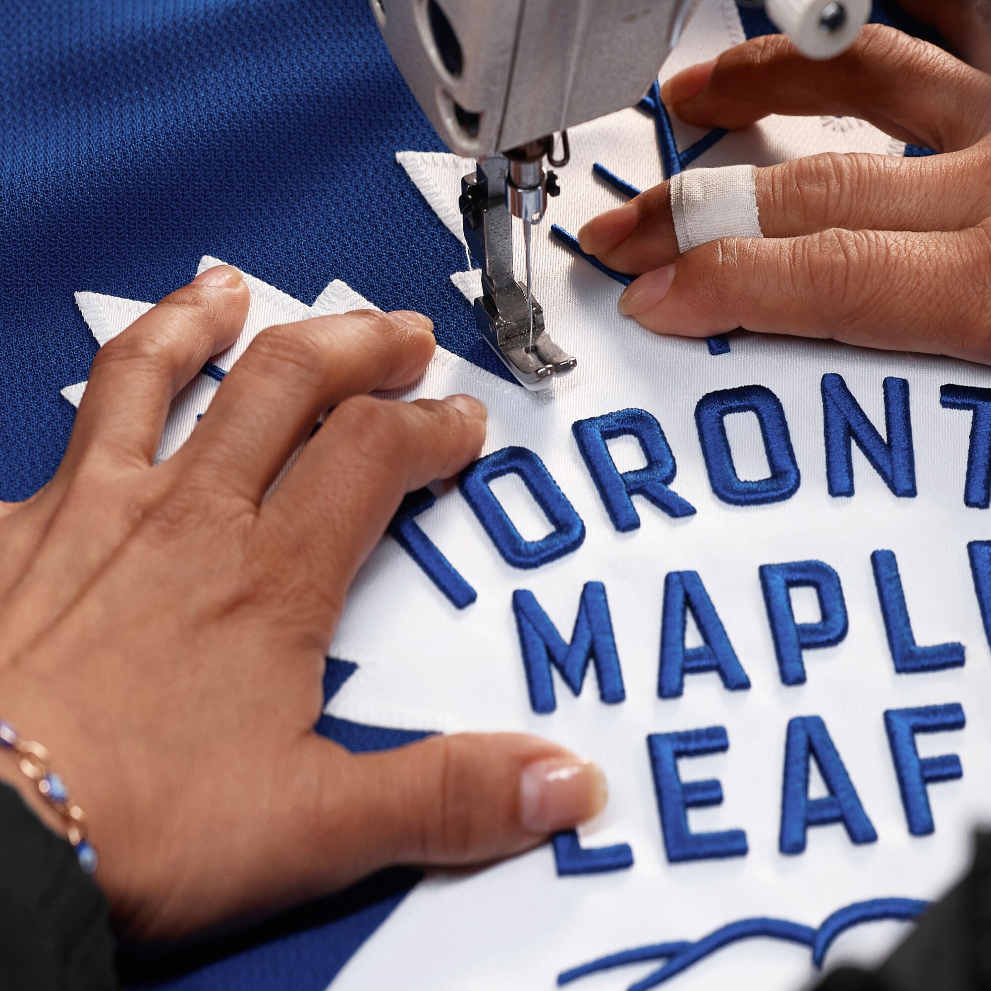 Toronto Maple Leafs Home Pro Custom Jersey - Blue - angle 4