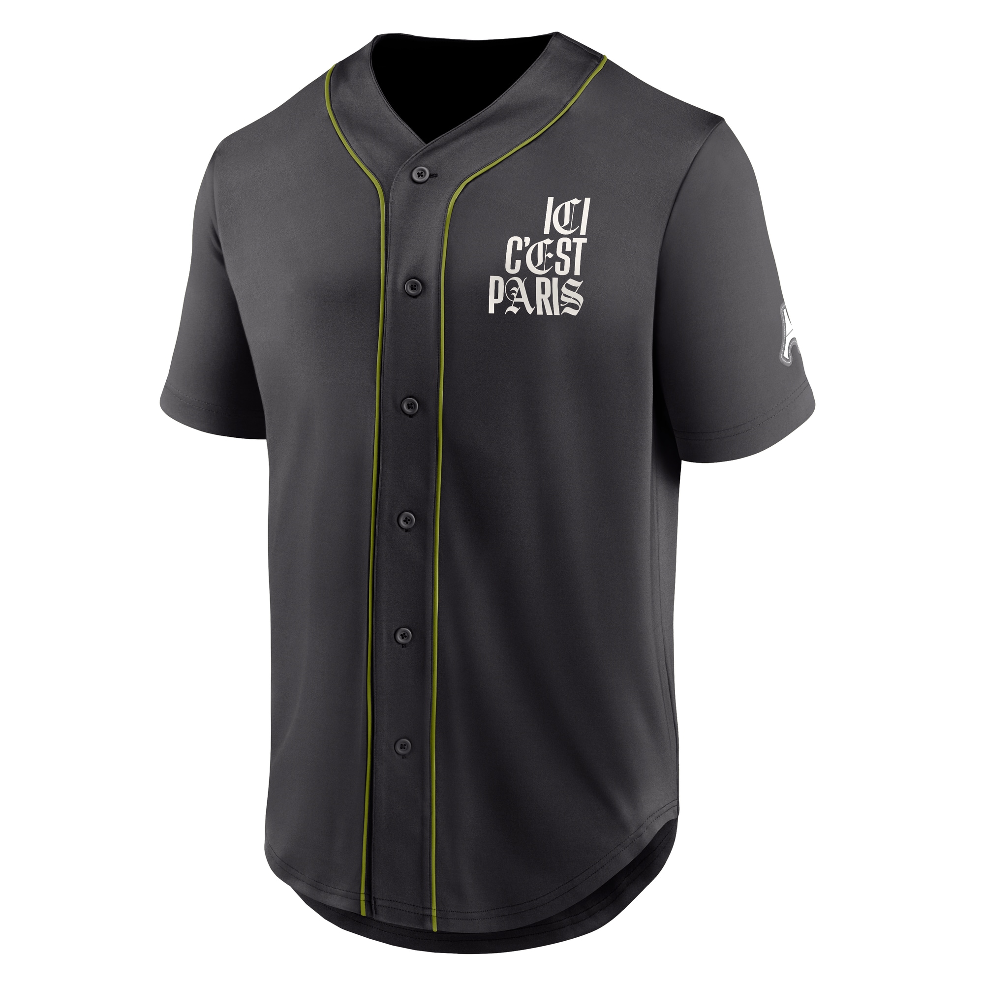 Paris Saint-Germain Oversized Baseball Jersey - Charcoal - angle 4