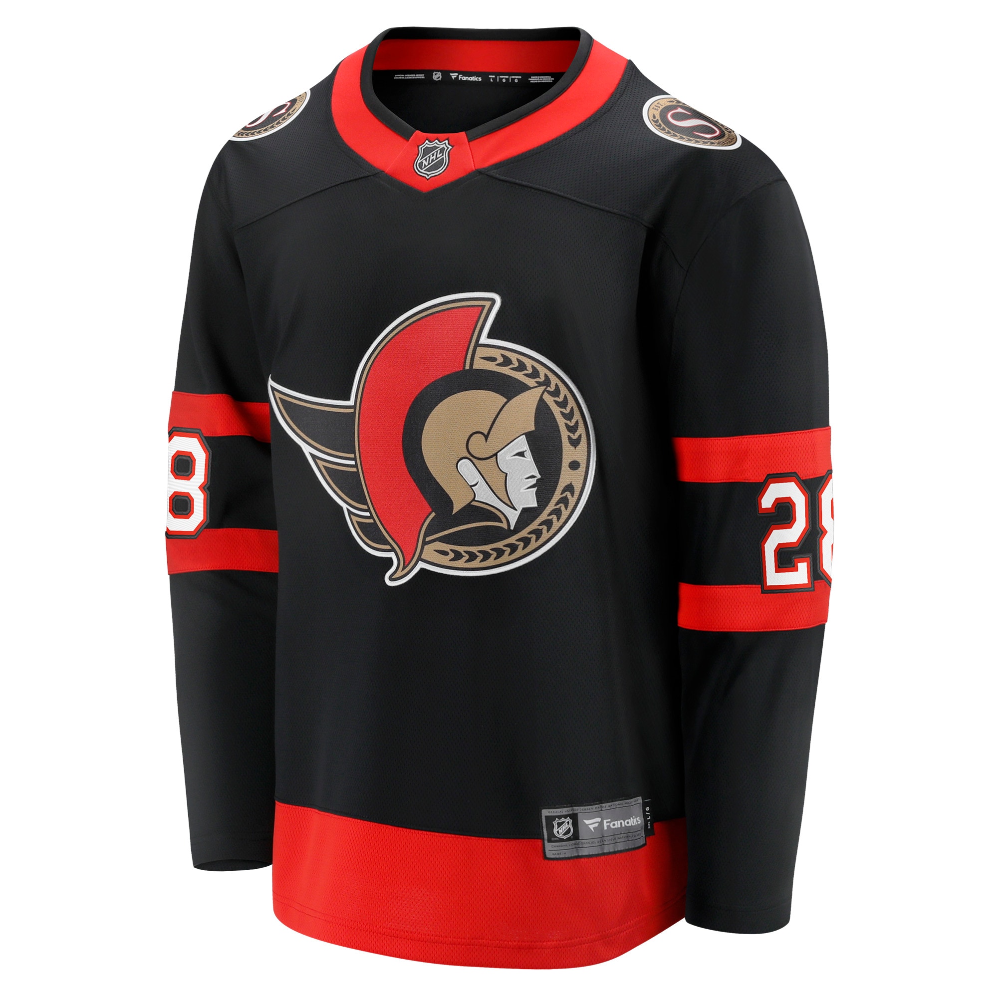 Claude Giroux Ottawa Senators Home Breakaway Player Jersey - Black - angle 2
