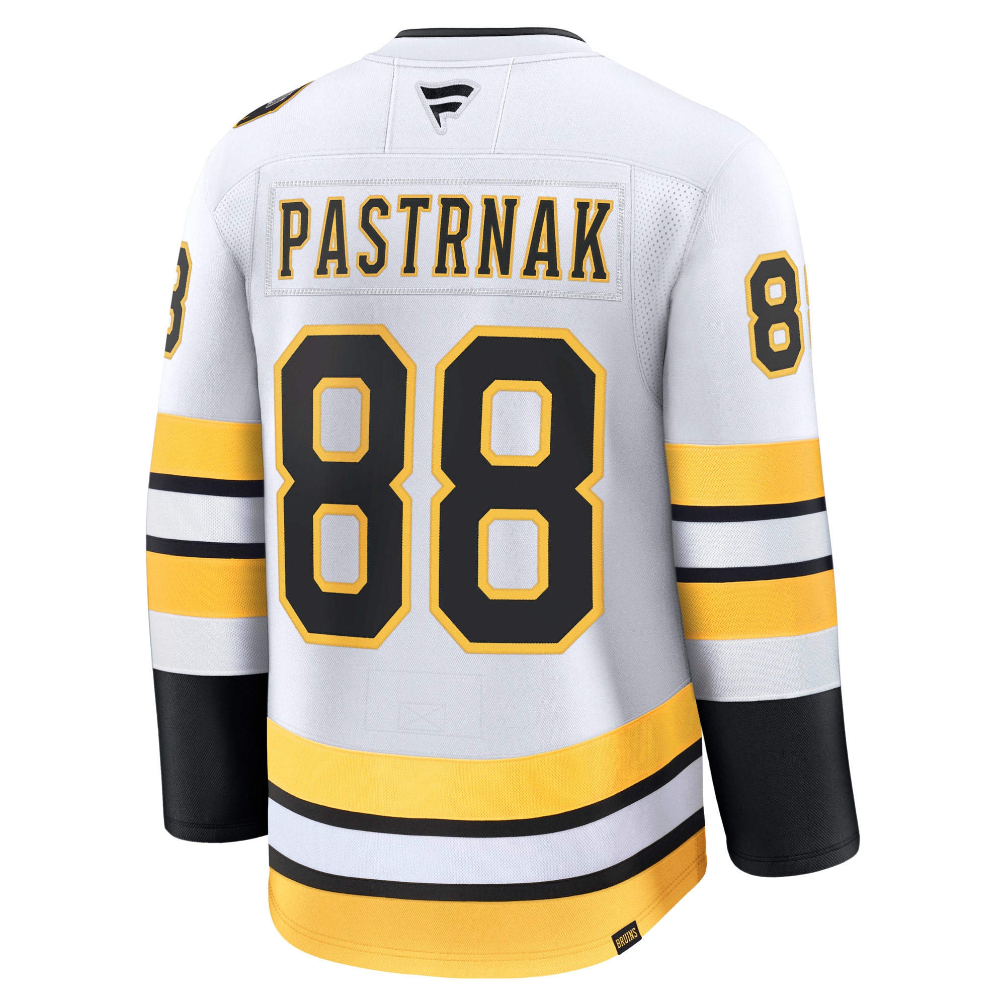 David Pastrnak #88 Boston Bruins Away Premium Player Jersey - White - angle 4