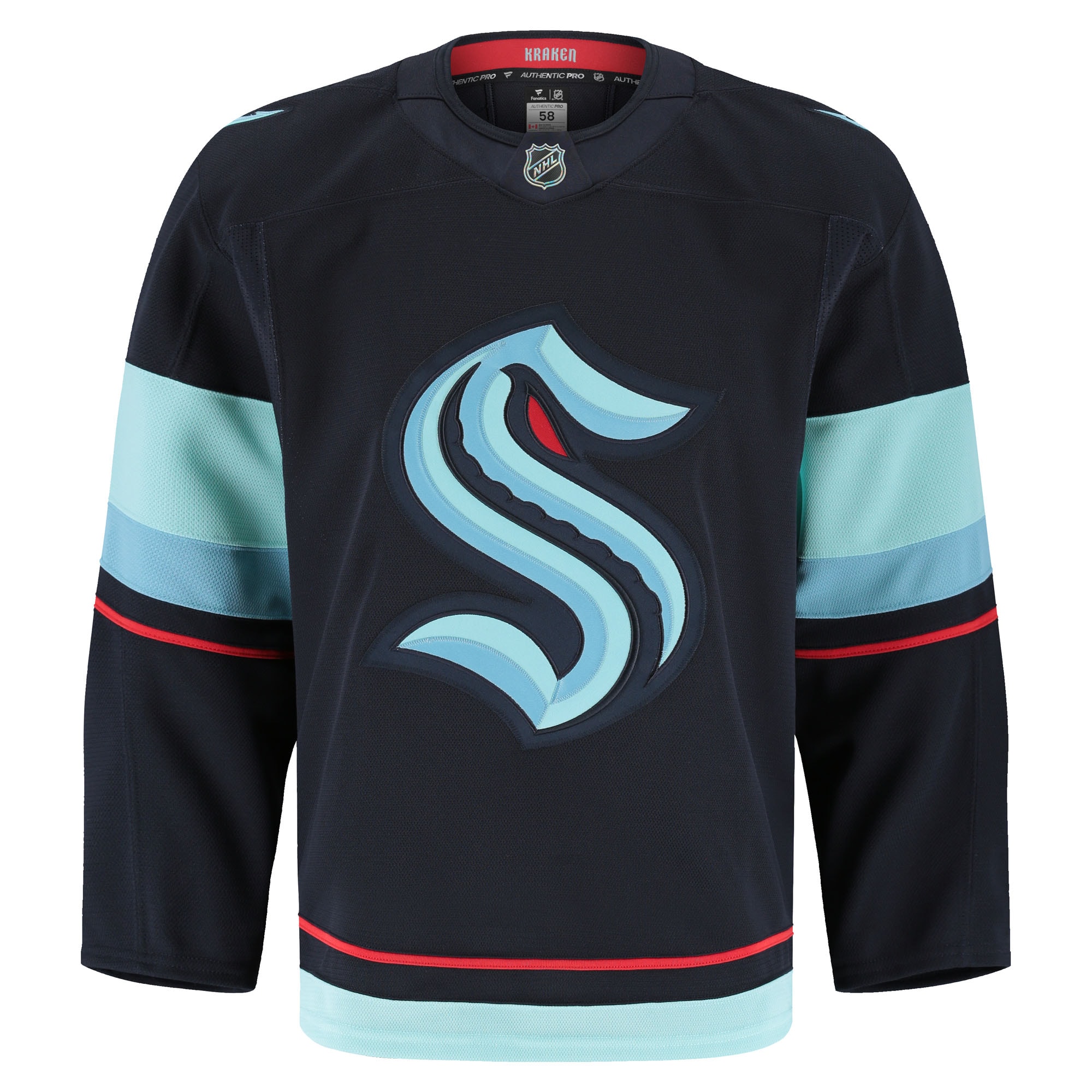 Seattle Kraken Home Pro Jersey - Deep Sea Blue - angle 3