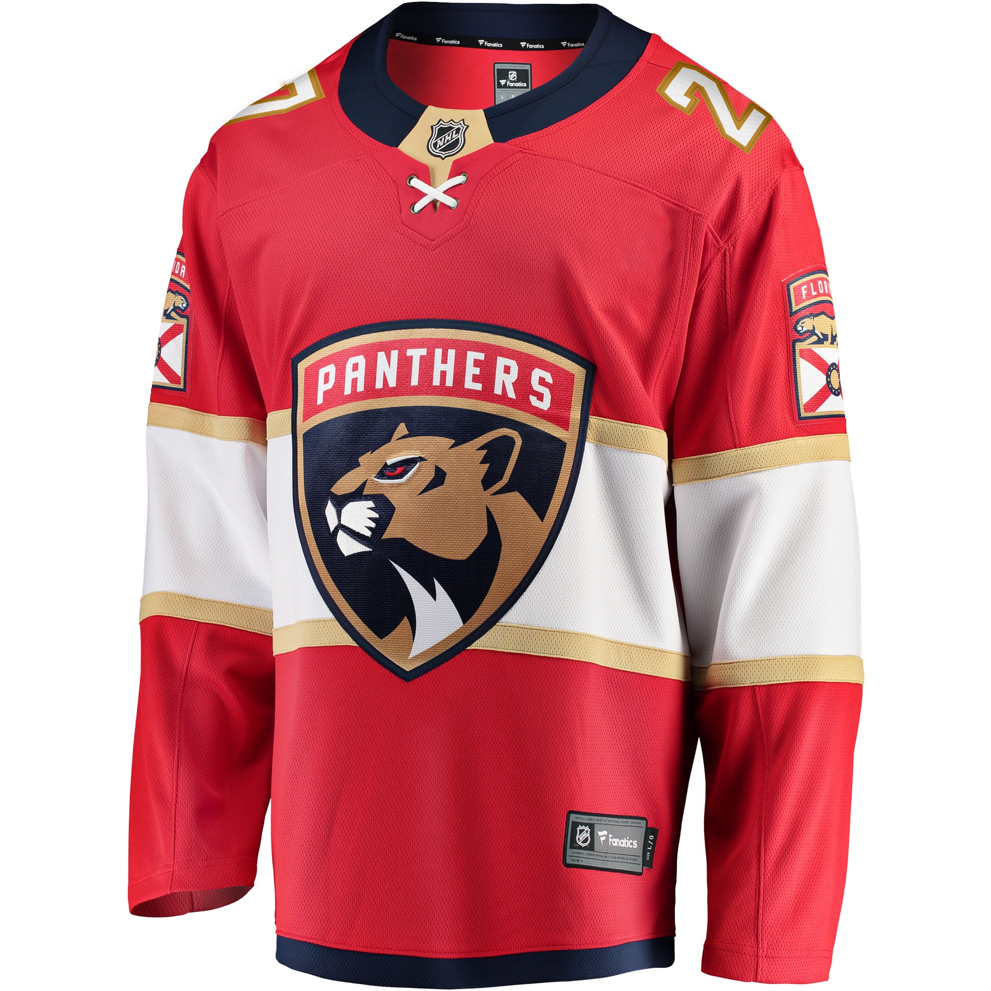 Eetu Luostarinen Florida Panthers Home Breakaway Player Jersey - Red - angle 2