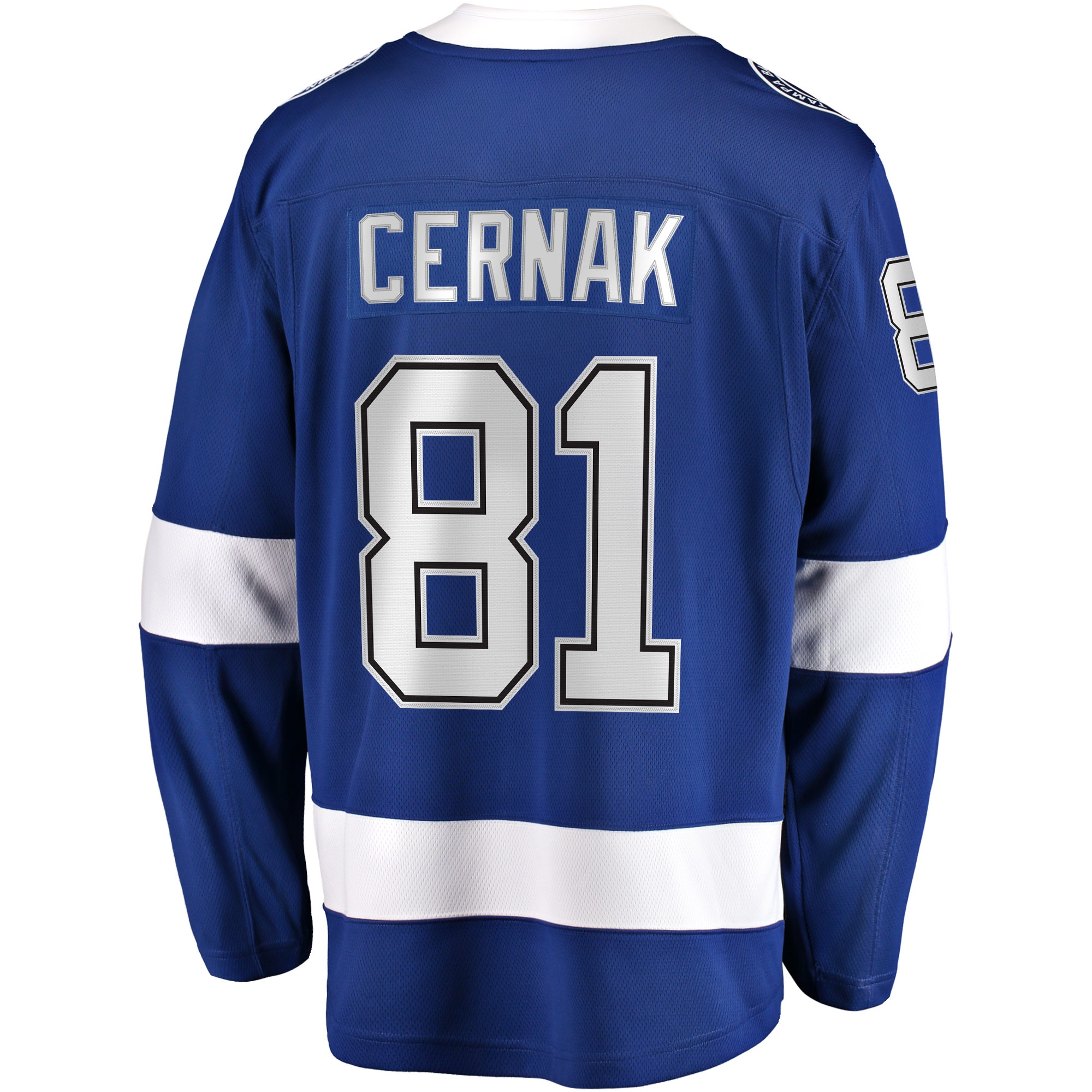 Erik Cernak Tampa Bay Lightning Home Breakaway Player Jersey - Blue - angle 3